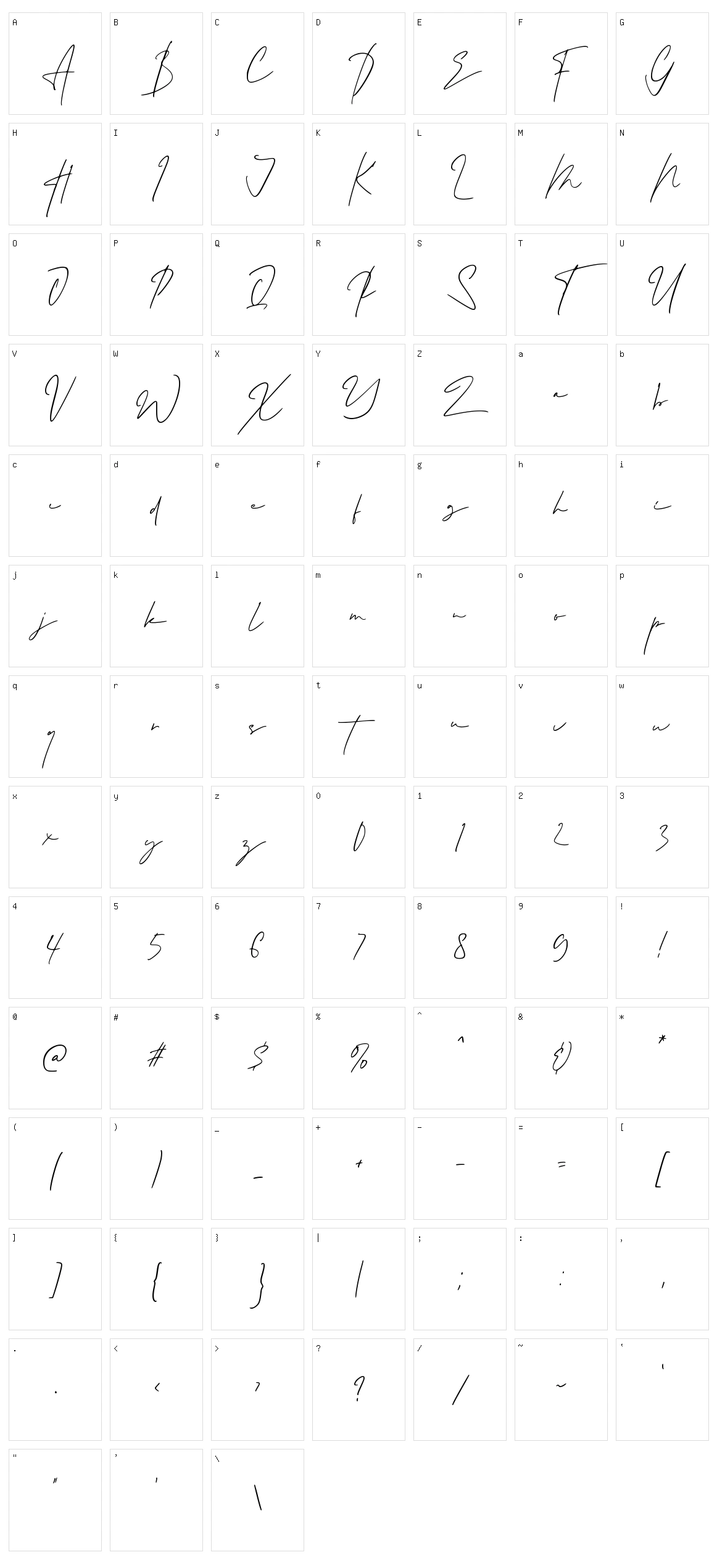 Winderlust Character Set