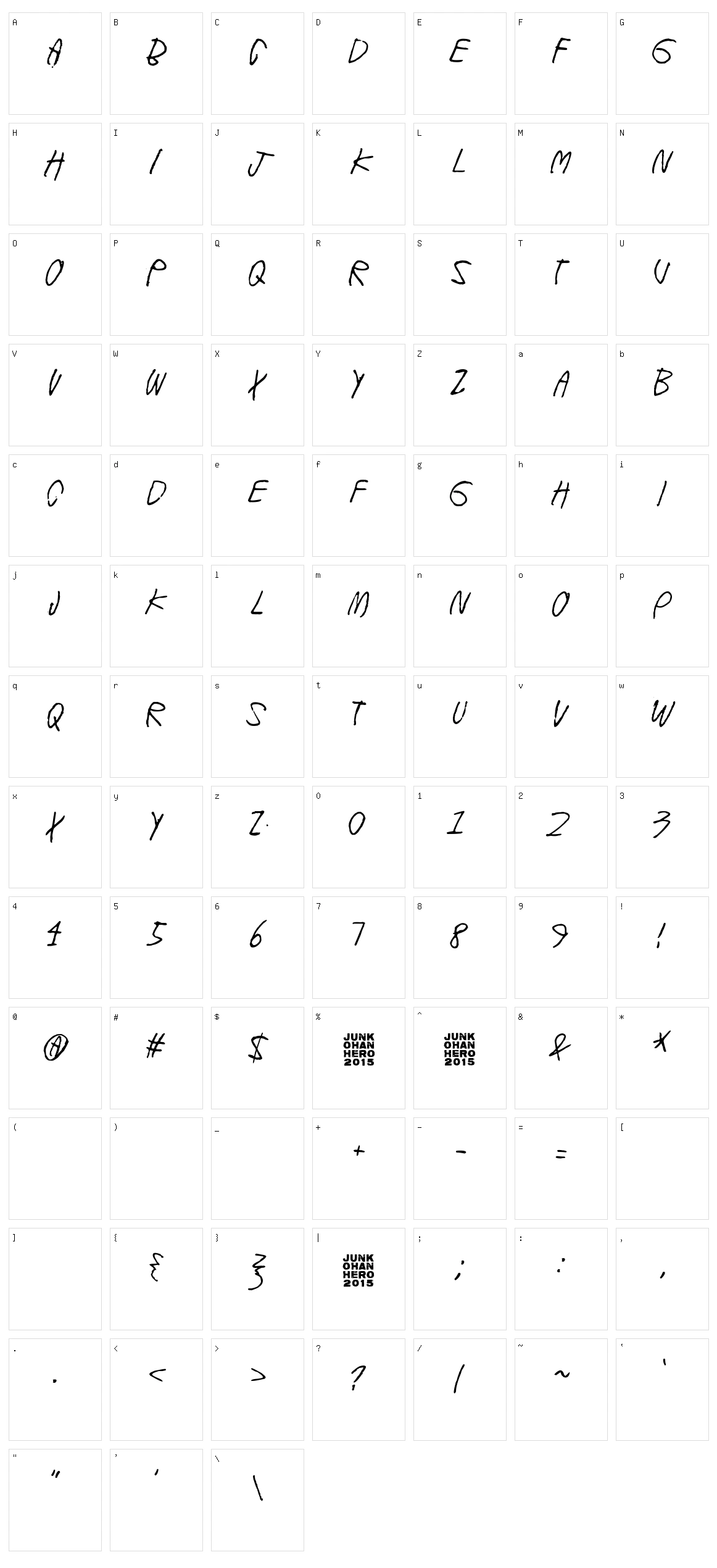 Windy Indigo Character Set