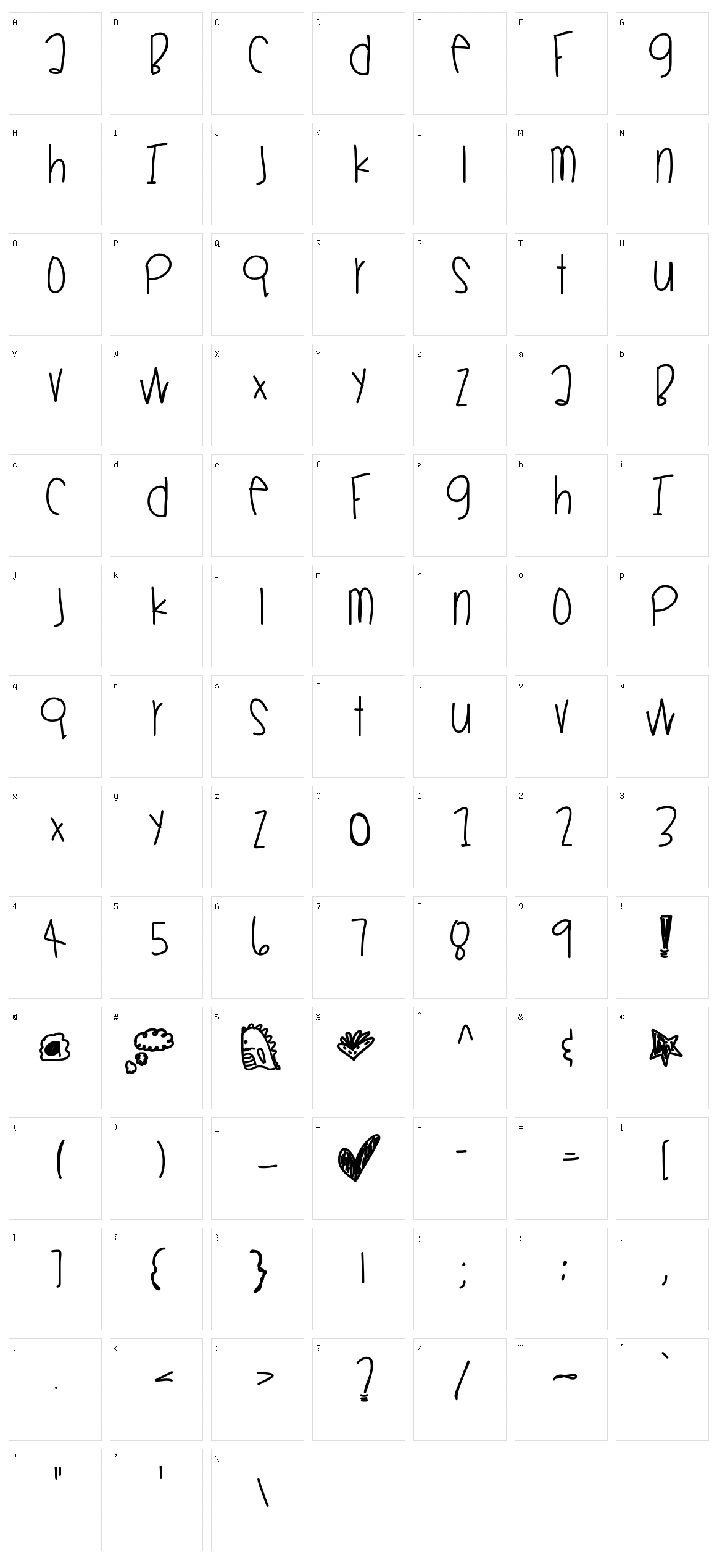 Winners Parade Character Set