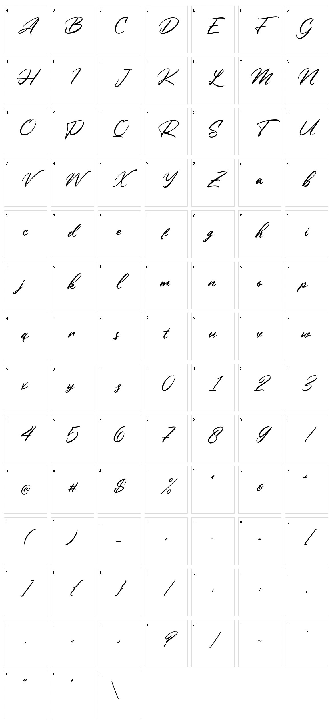 Winsberg Character Set