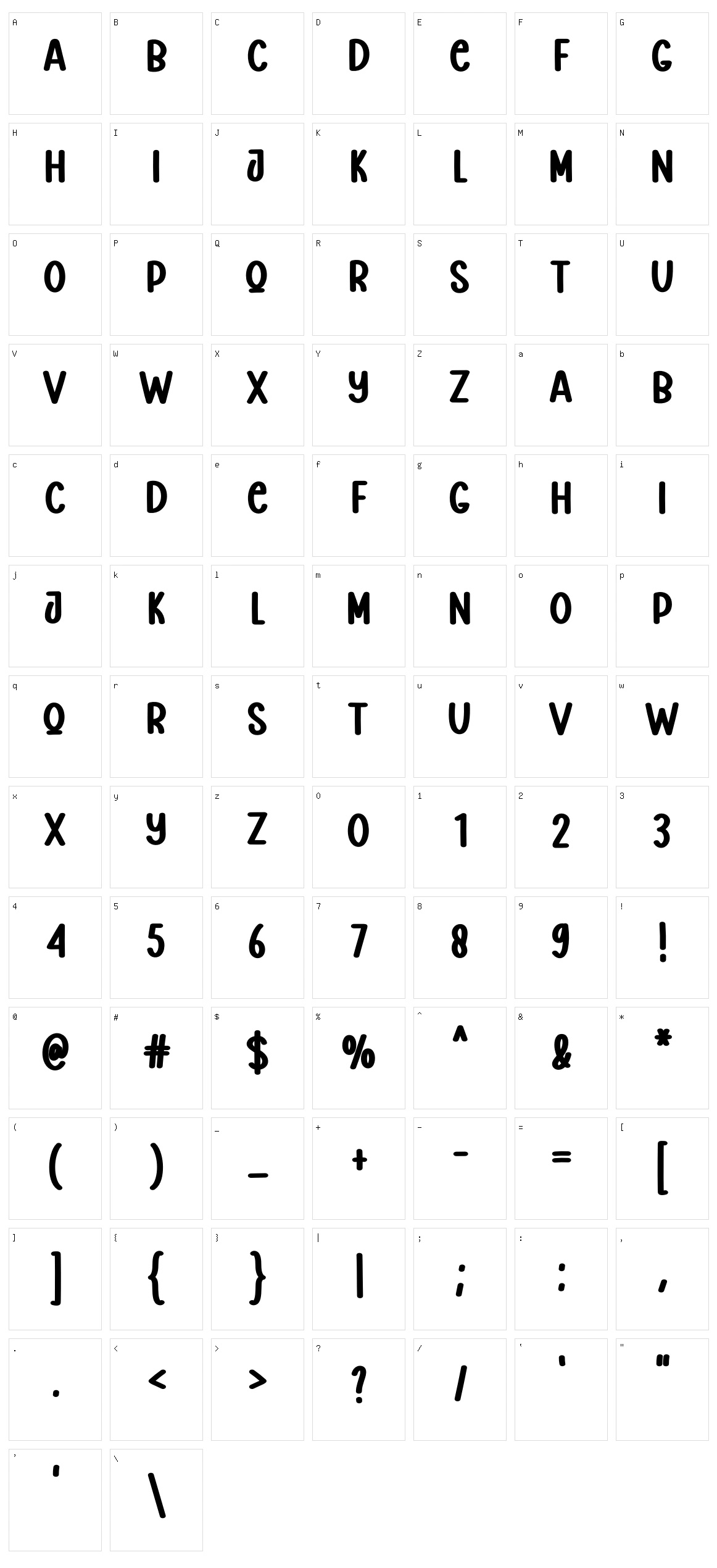 Winter Sweeter Character Set