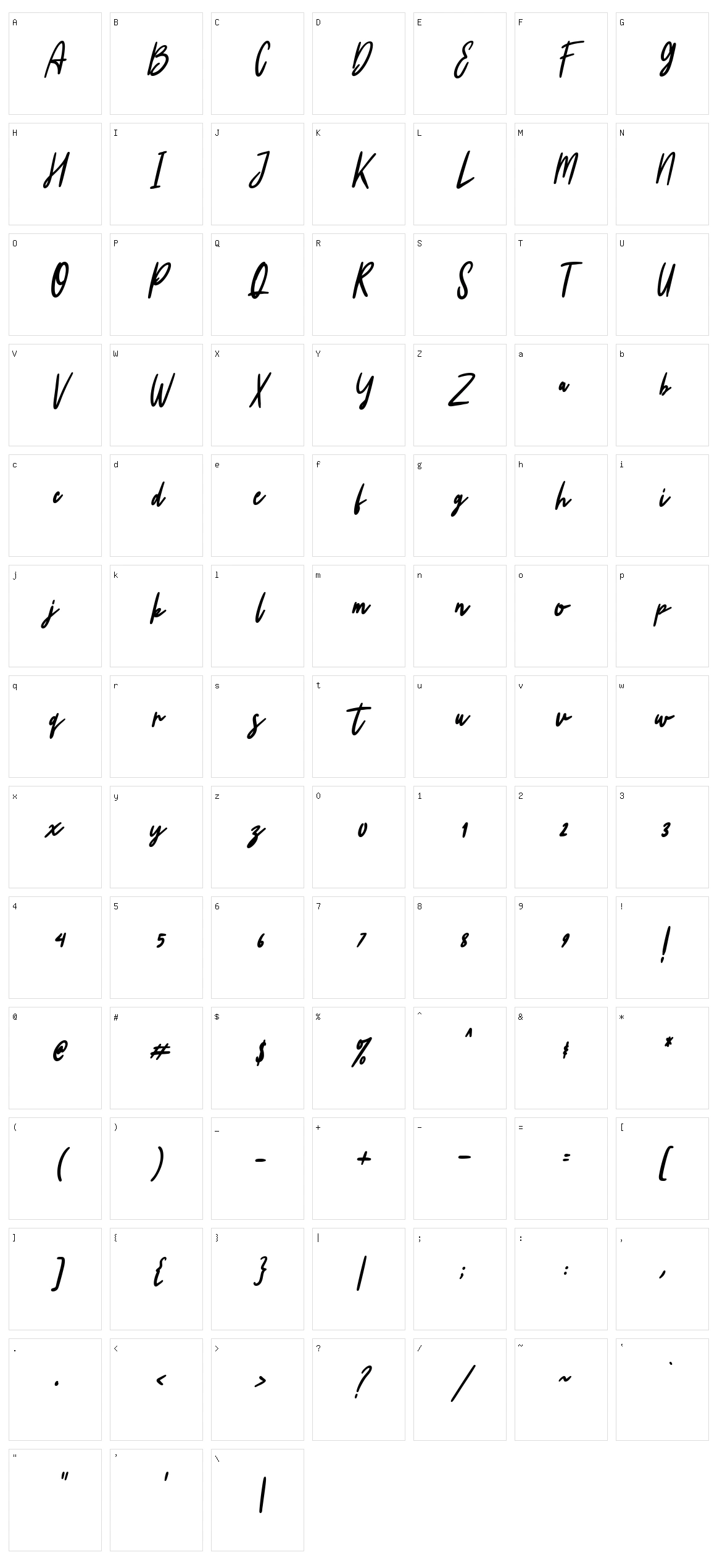 Winterstein Character Set