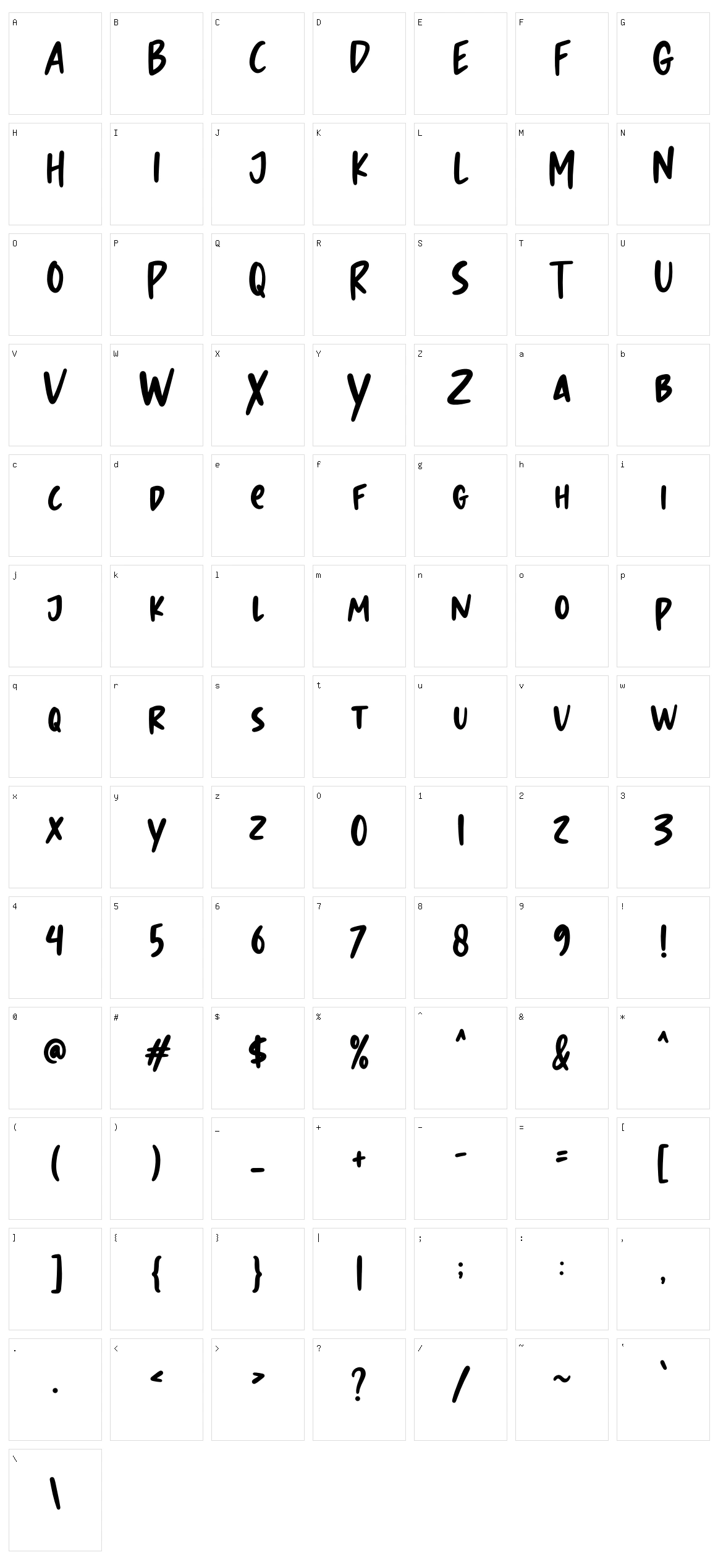 Witch Bell Character Set