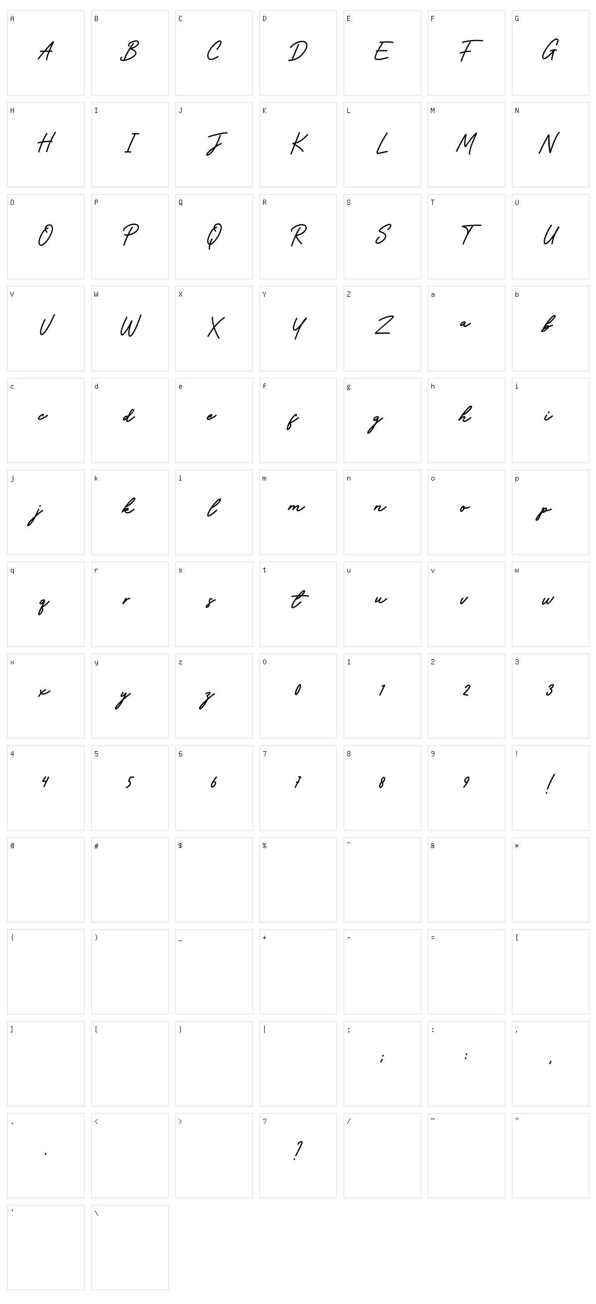 Witches Friend Script Character Set