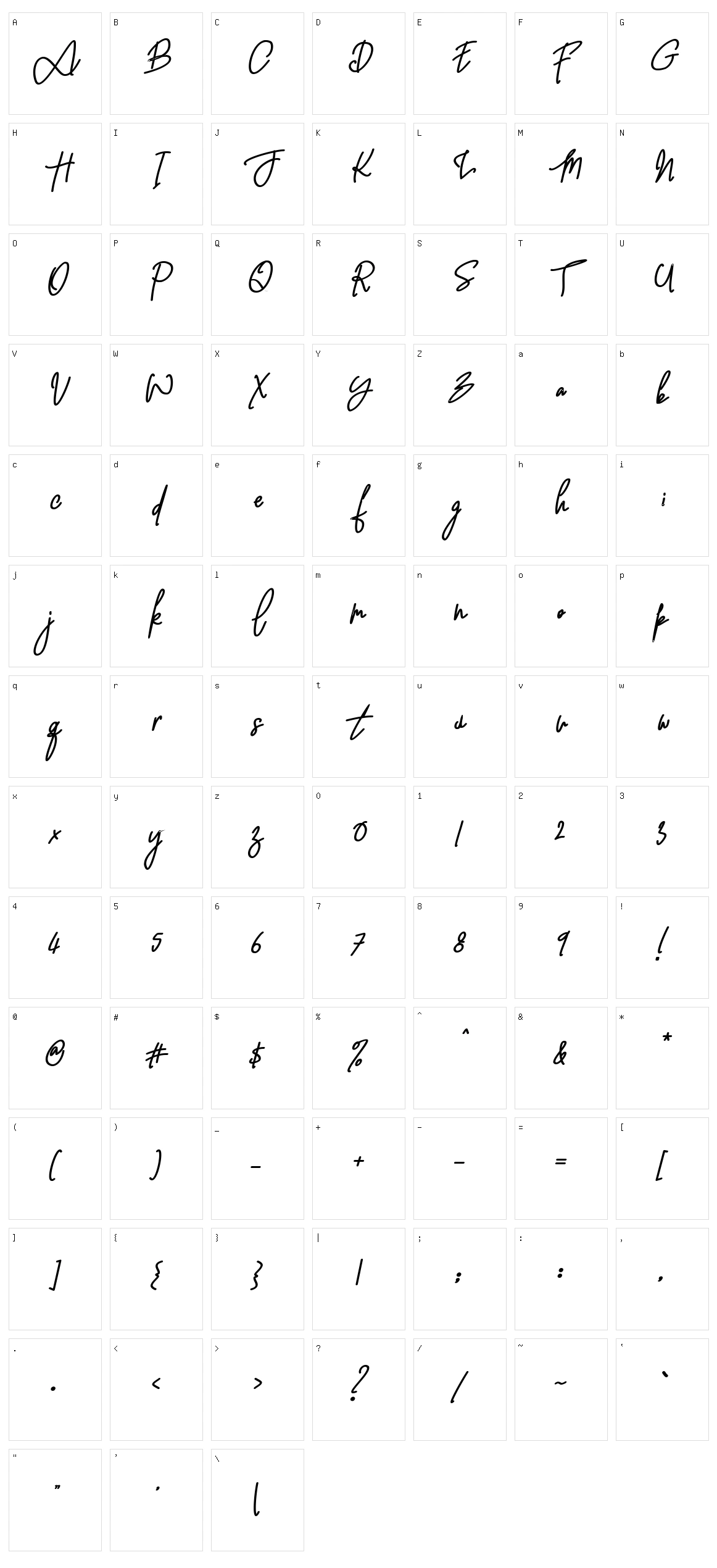 Witherscollin Character Set