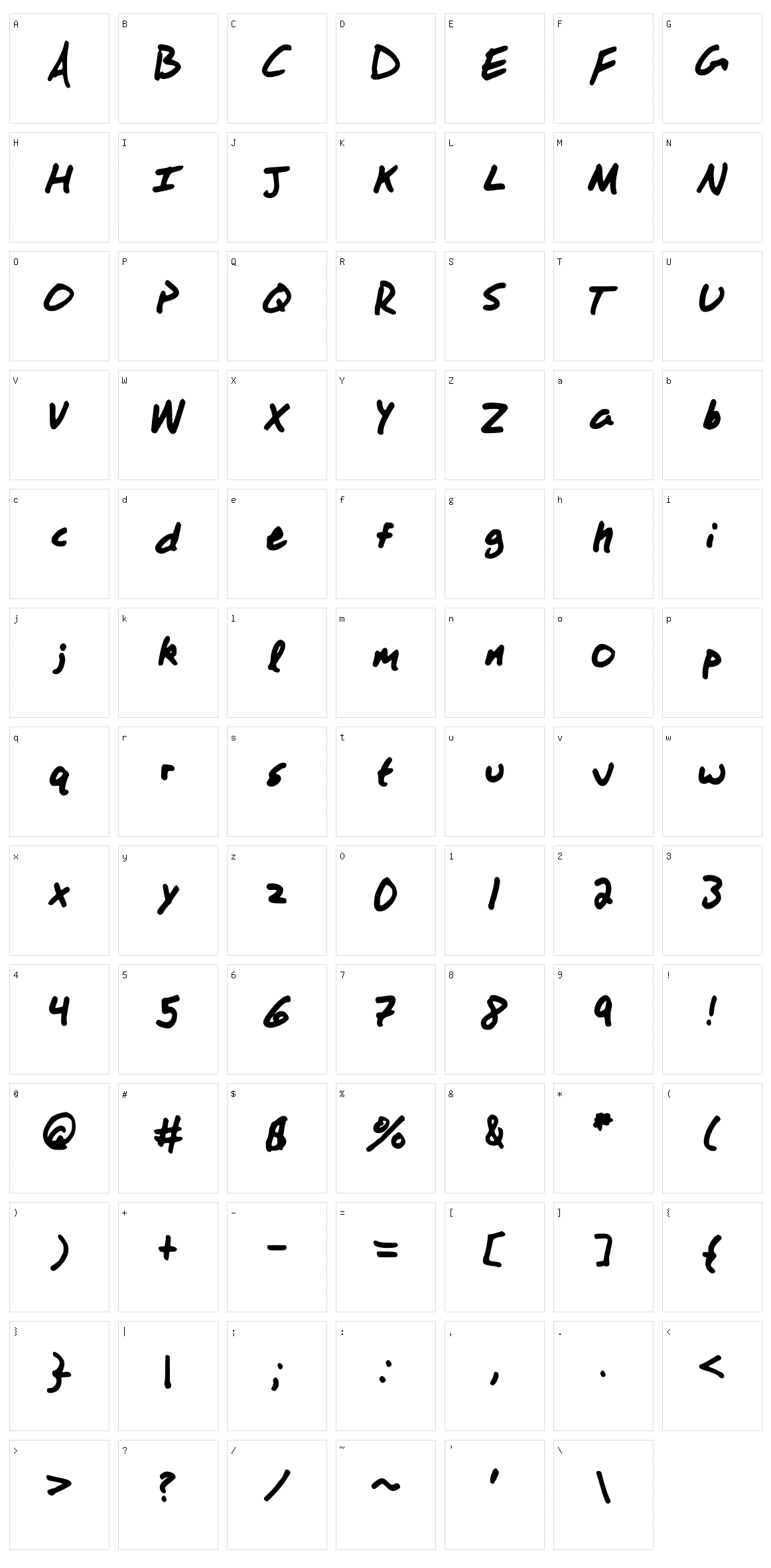 Woah Thats Bold Character Set