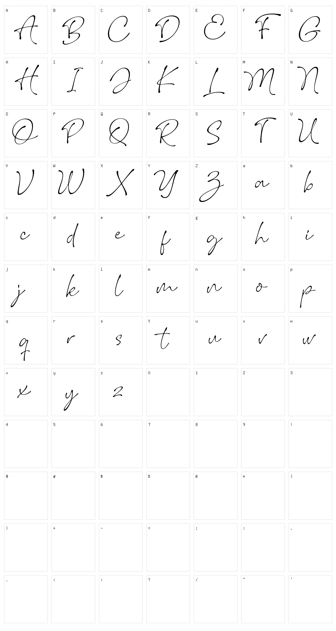 Wonderline Character Set