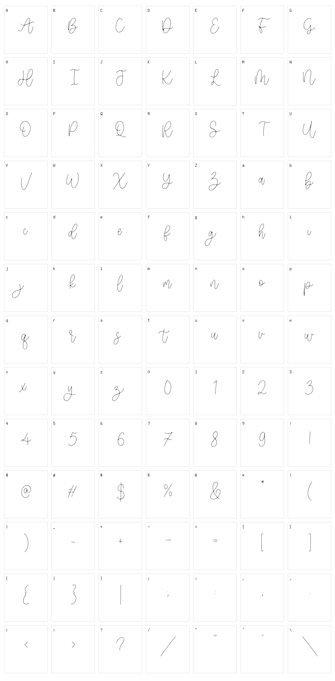 Wonderline Character Set