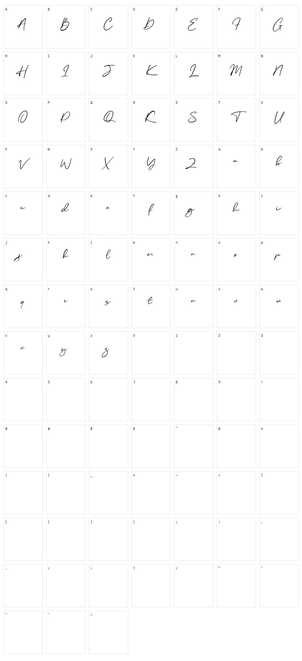 Wonkyest Character Set