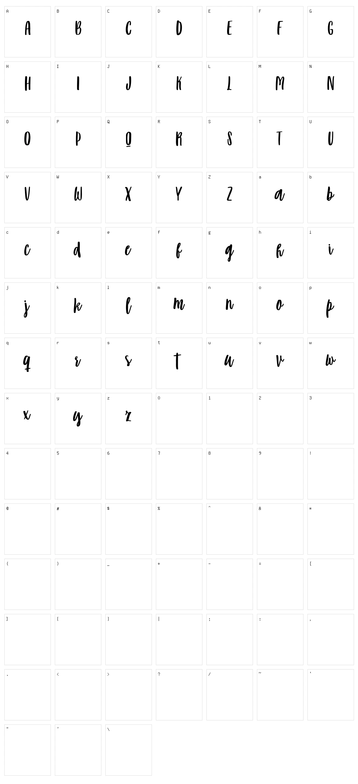 Wonsmith Character Set