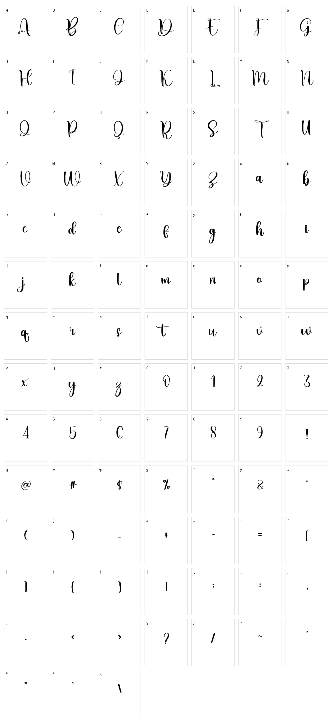 Write Character Set