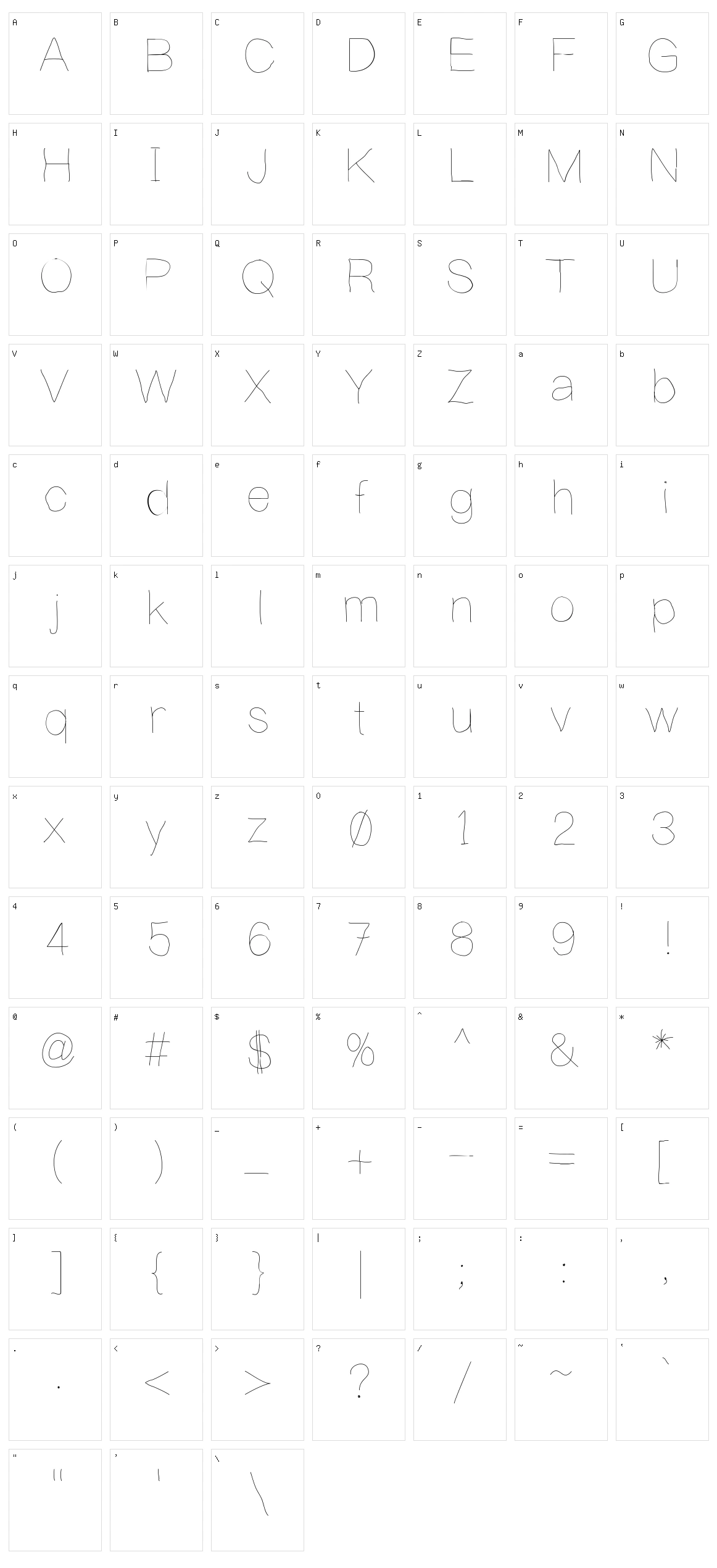 Writing is Hard Character Set