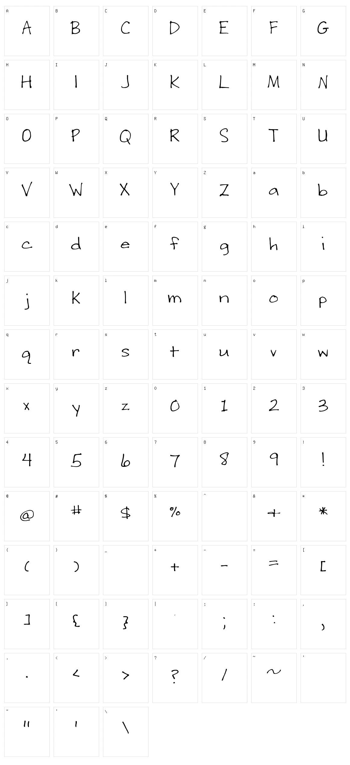 Writing Stuff Character Set
