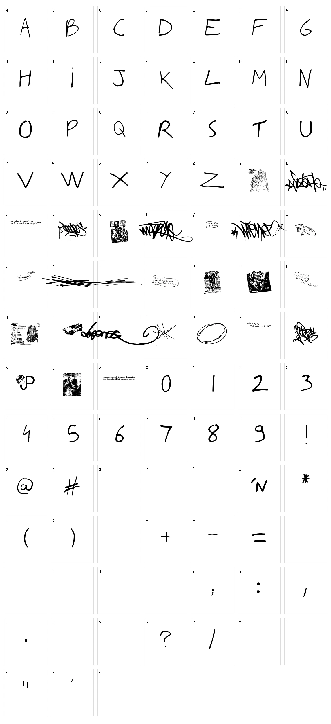 Writing You A Letter Character Set