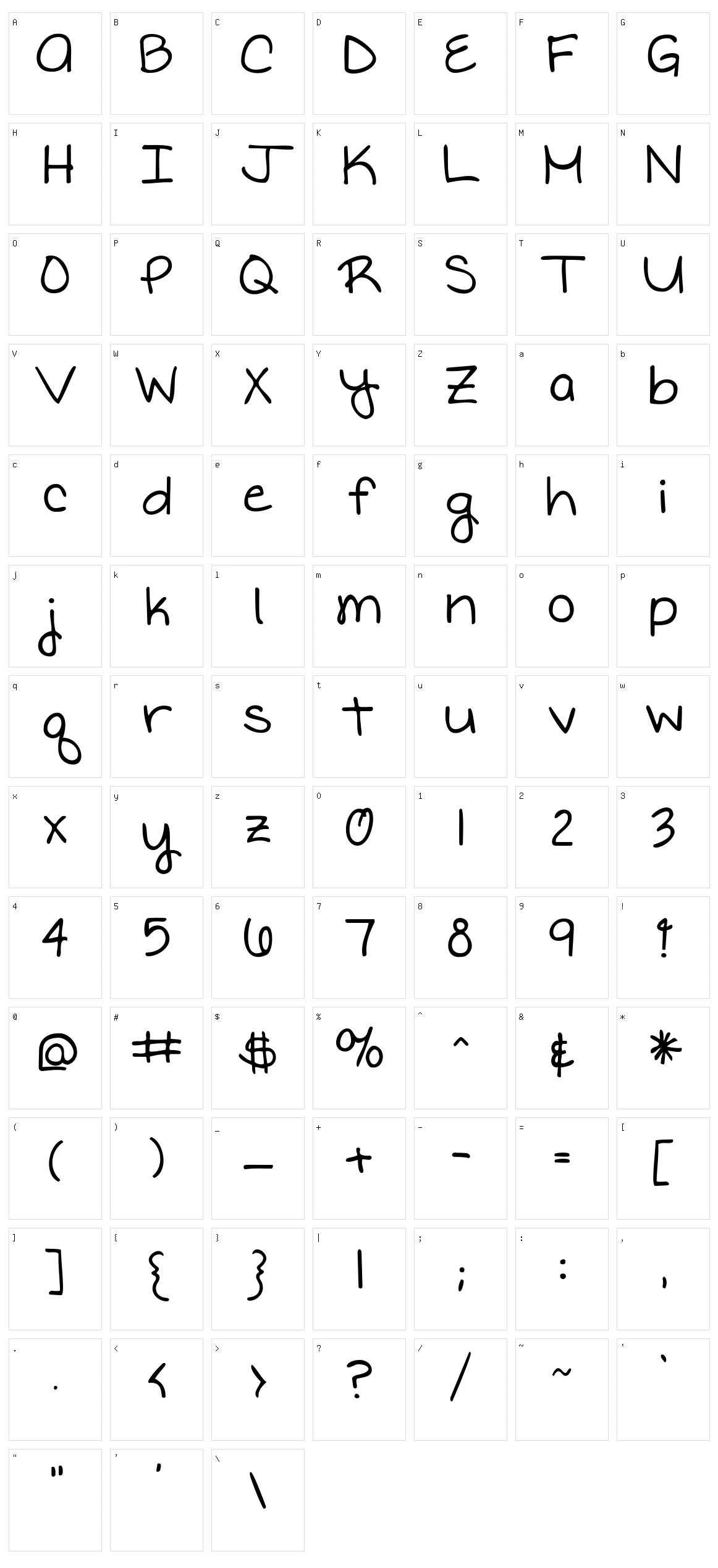 Written in the Stars Character Set