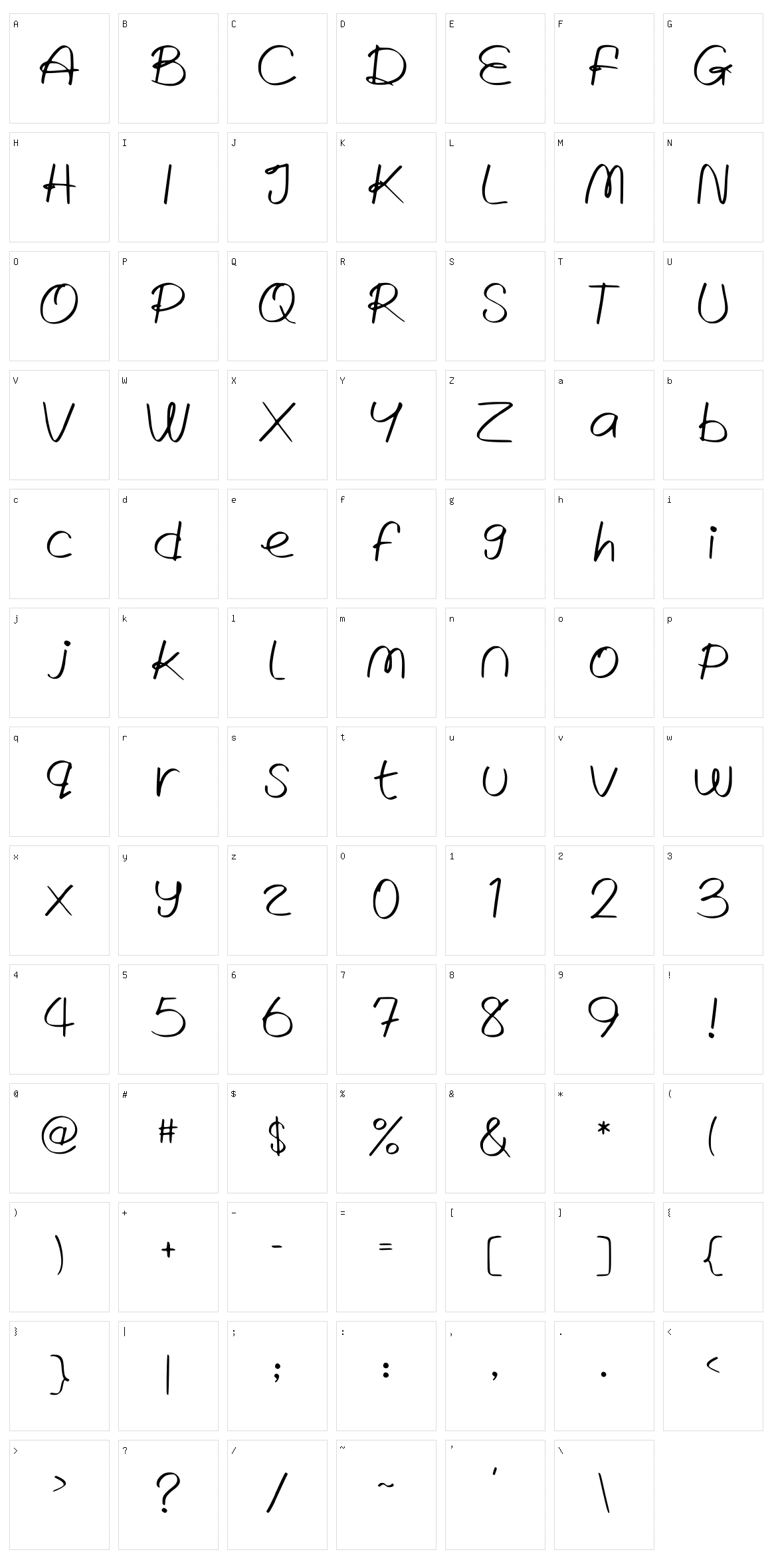 Written Lies Character Set