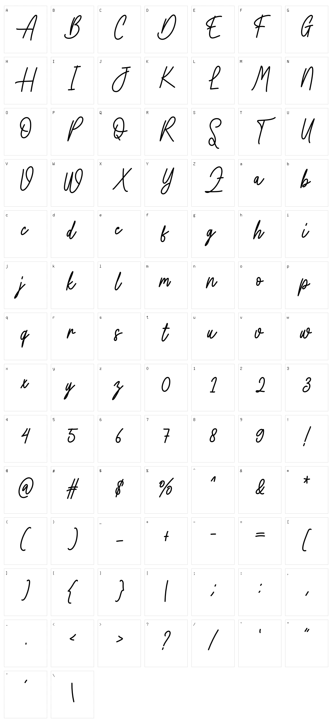 Writting Vintage Character Set