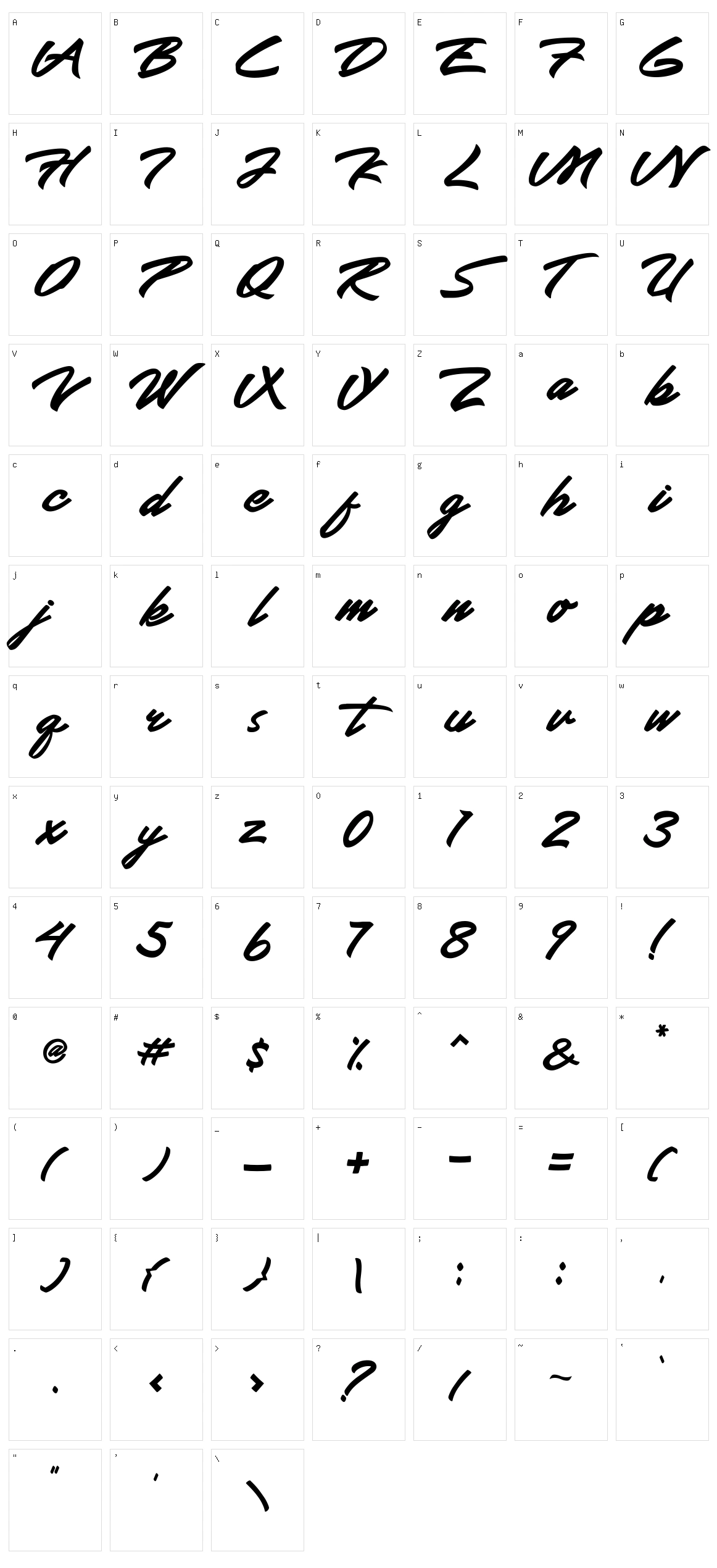 Wrongler Character Set