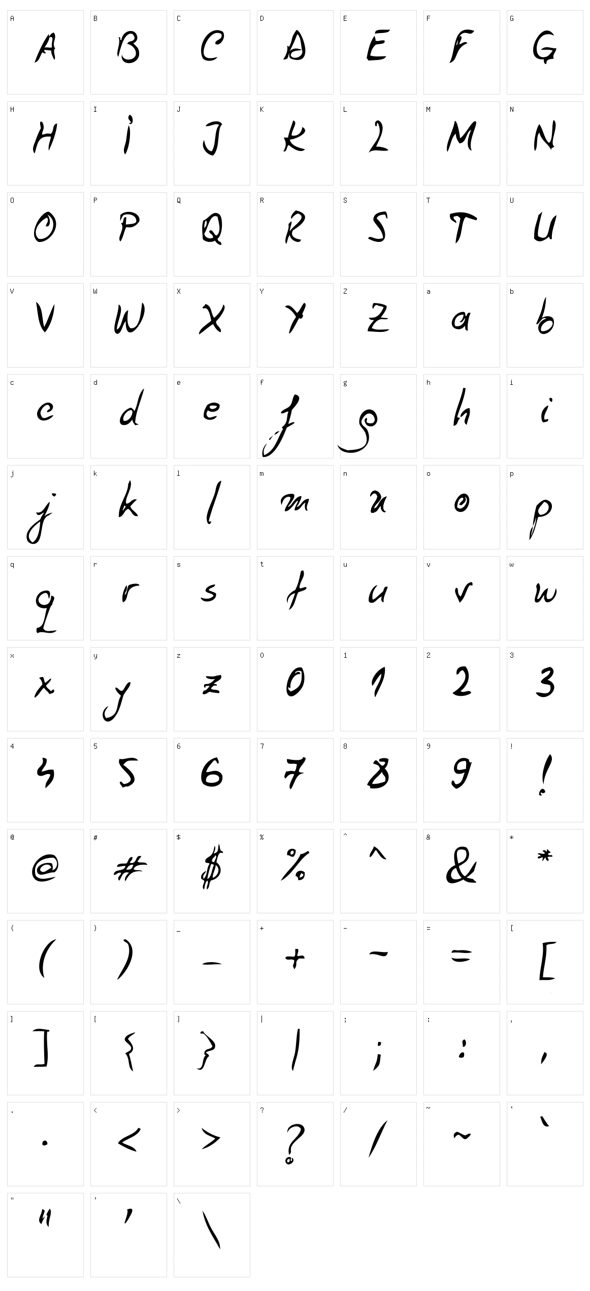 WW Pencil Character Set