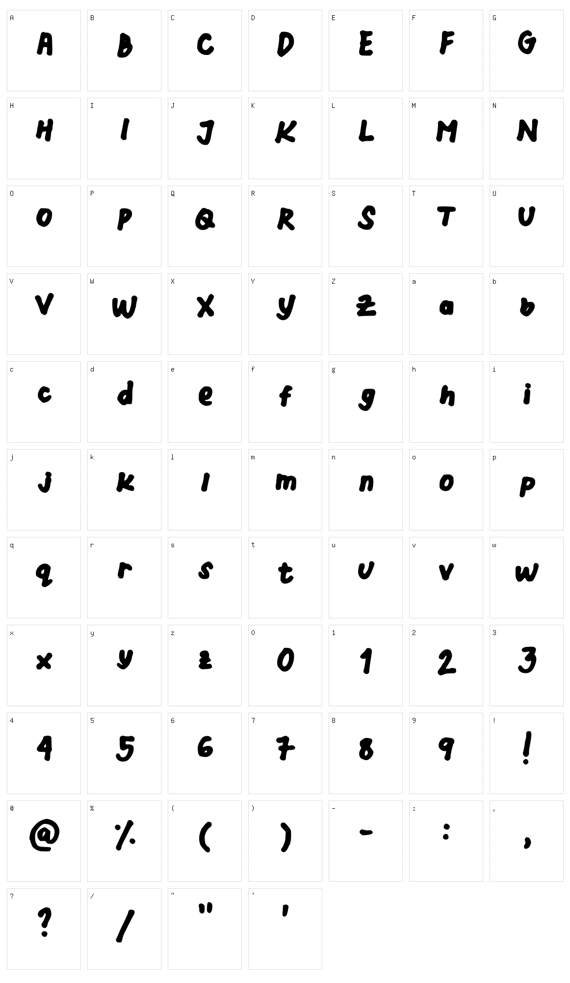 Xiano Character Set