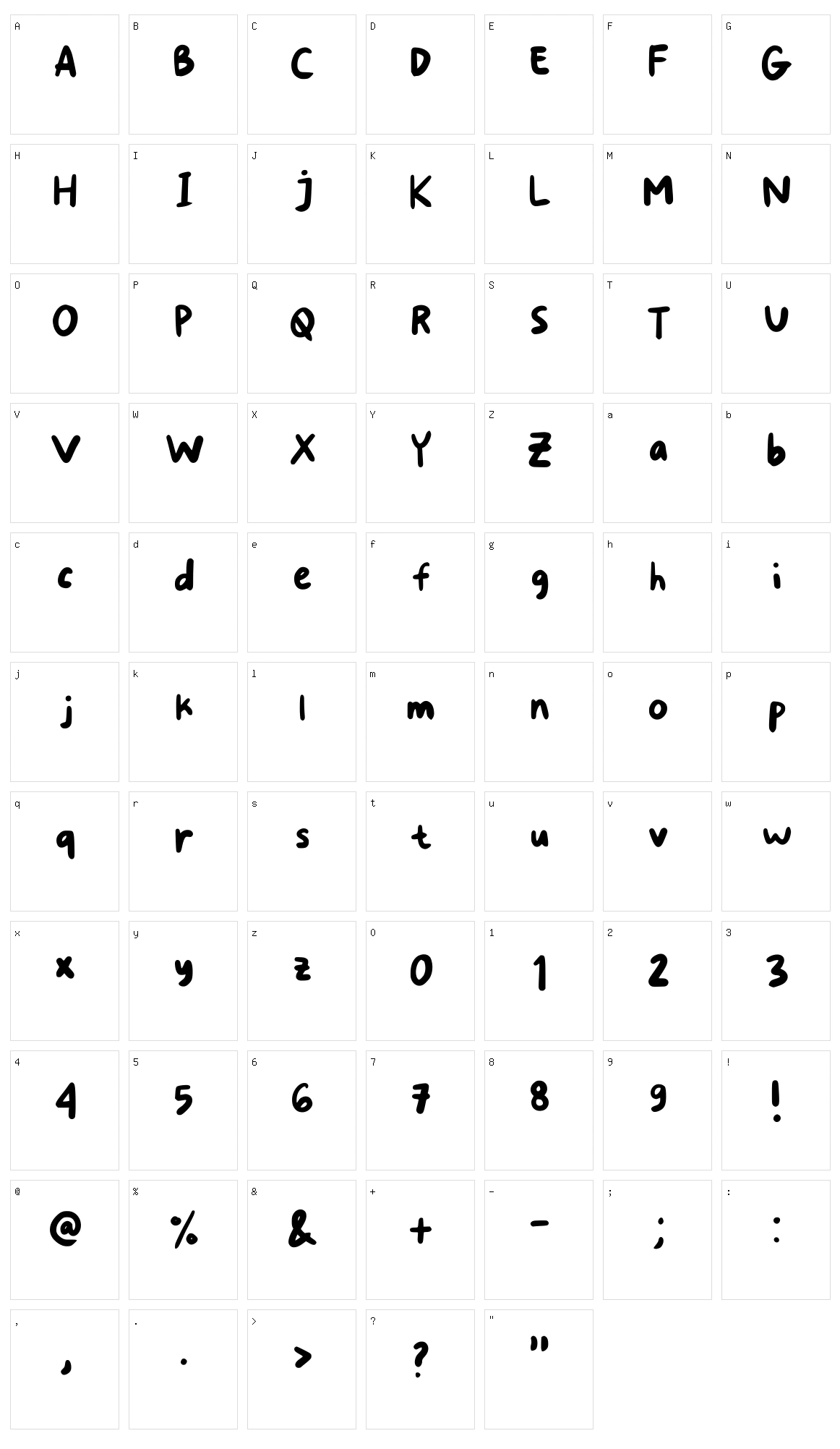 Xoxo Character Set