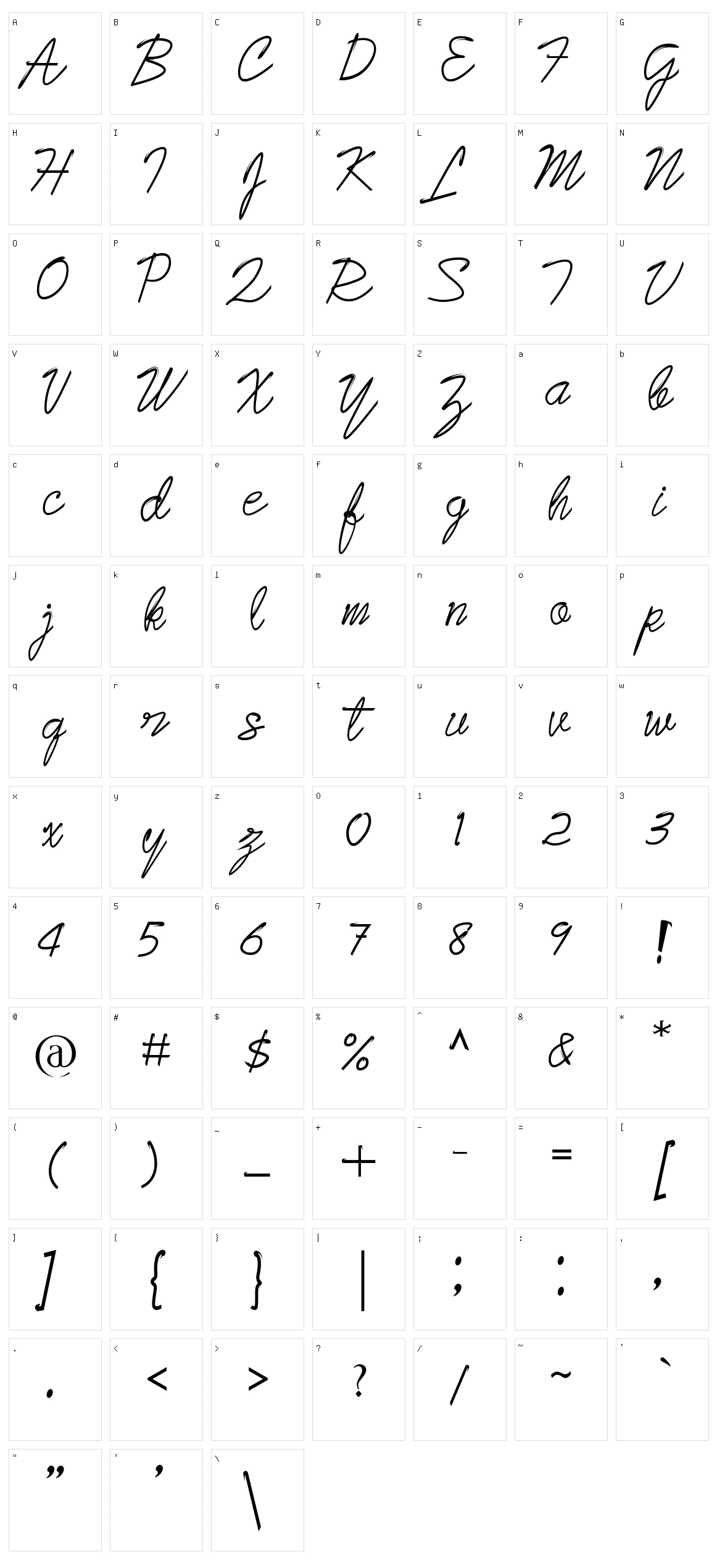 Yaeba Character Set