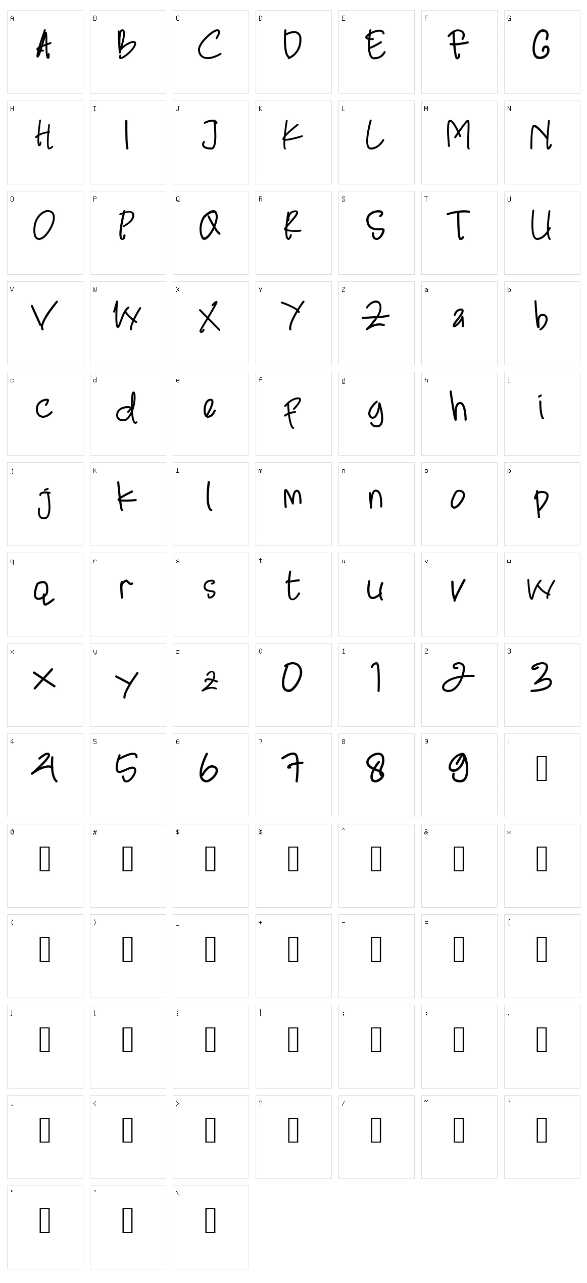 Yayak Character Set