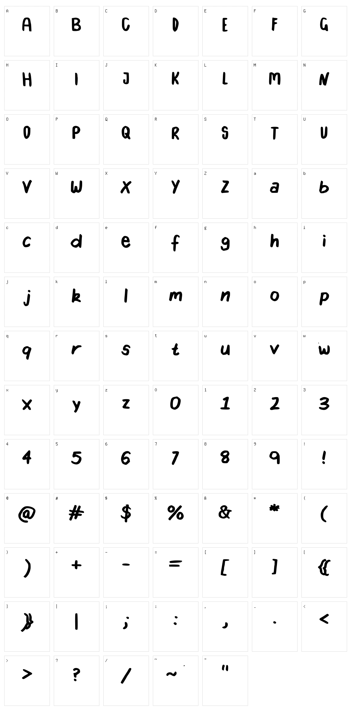 Yearbook Character Set