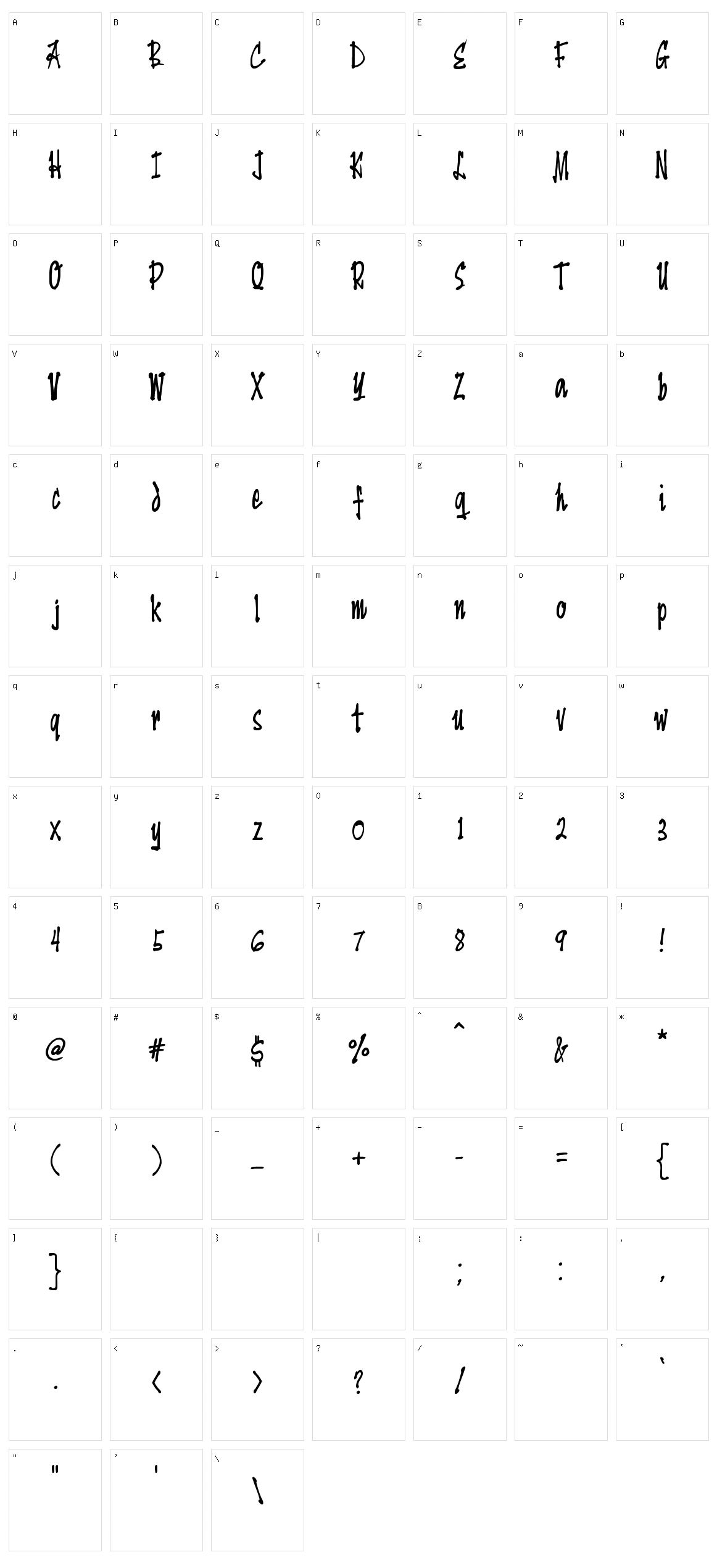 YenGee Character Set
