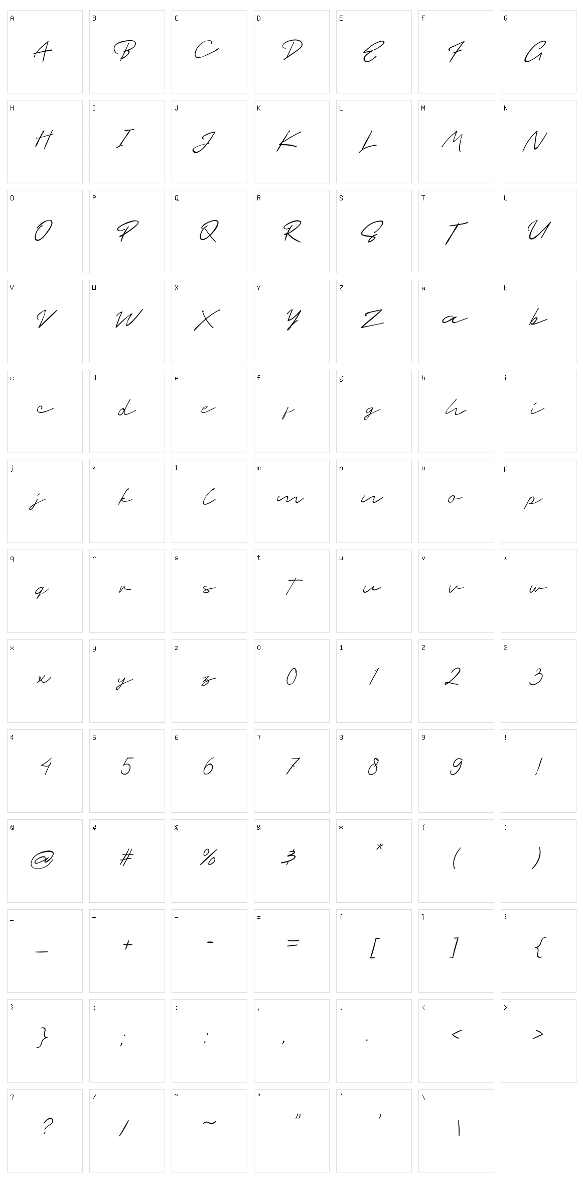 Yosarosa Character Set