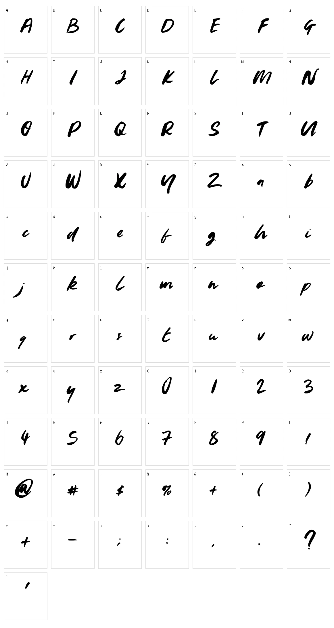 Youngblood Character Set
