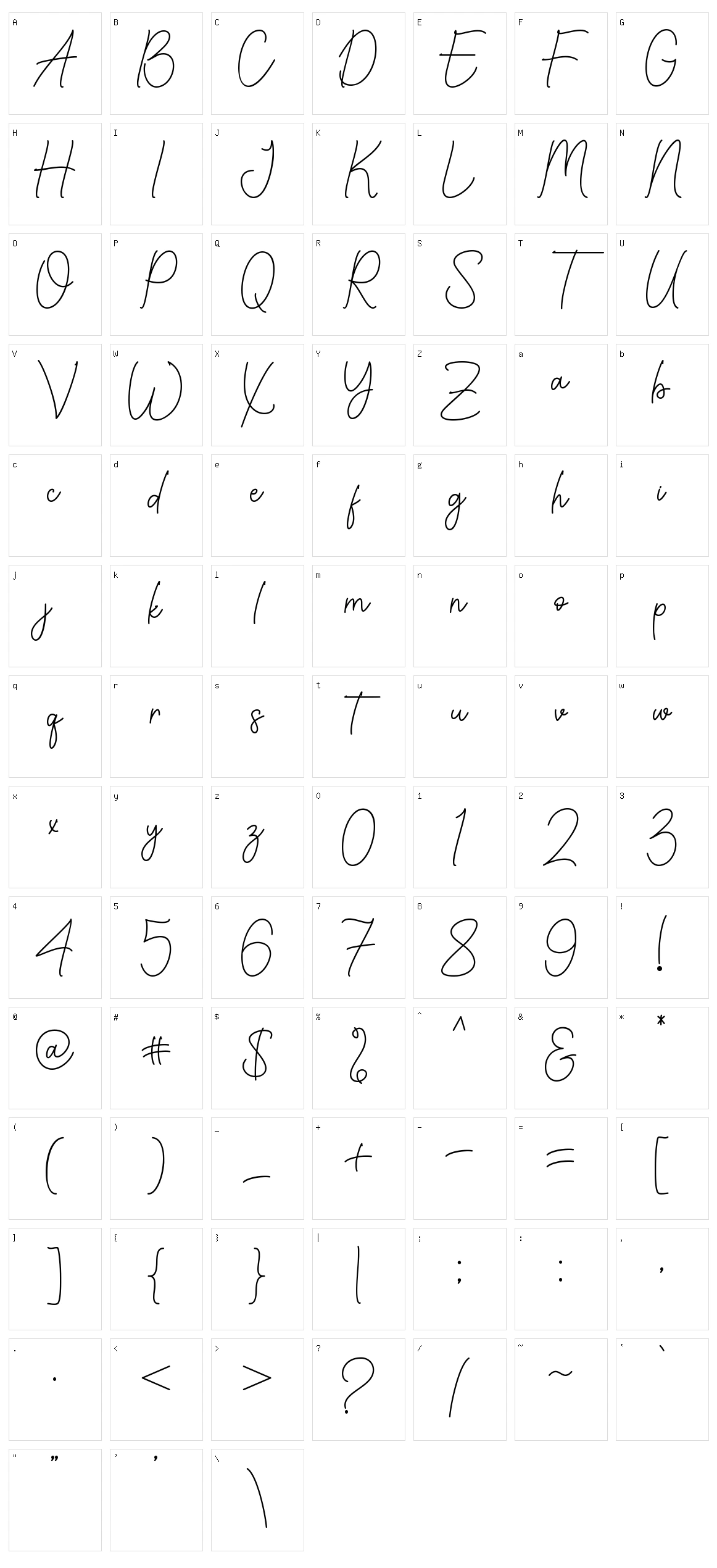 Youth Line Character Set