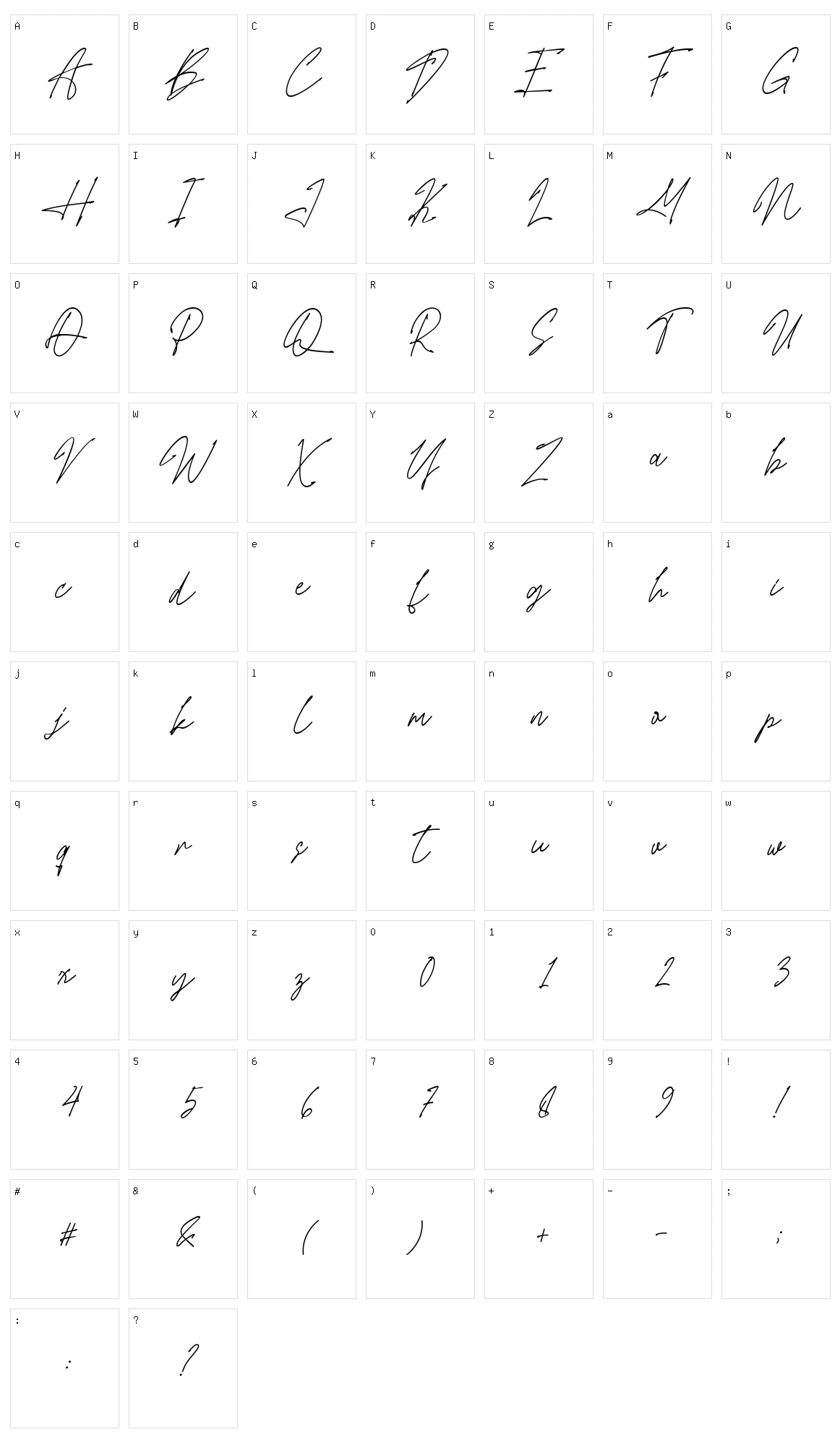 Yuanytta Character Set