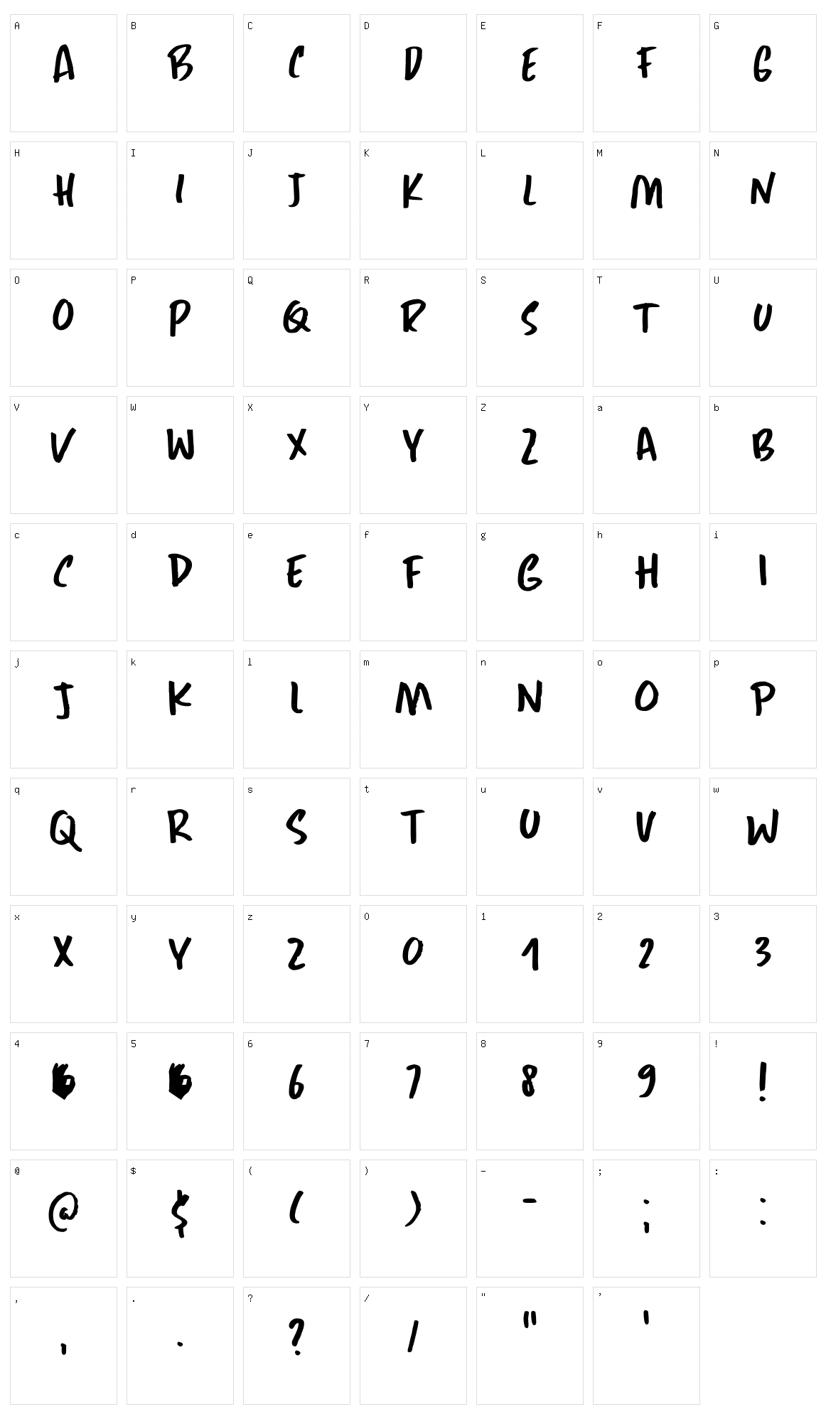 Yuge Character Set