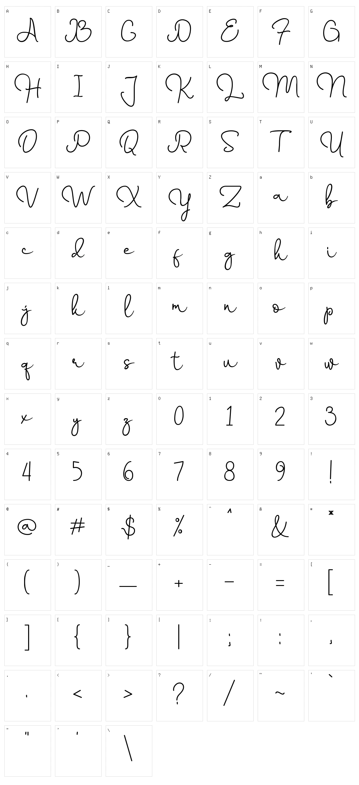 Yussan Character Set
