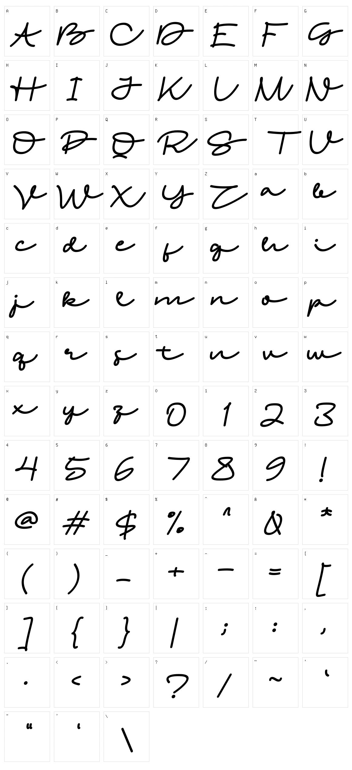 Zalerin Character Set