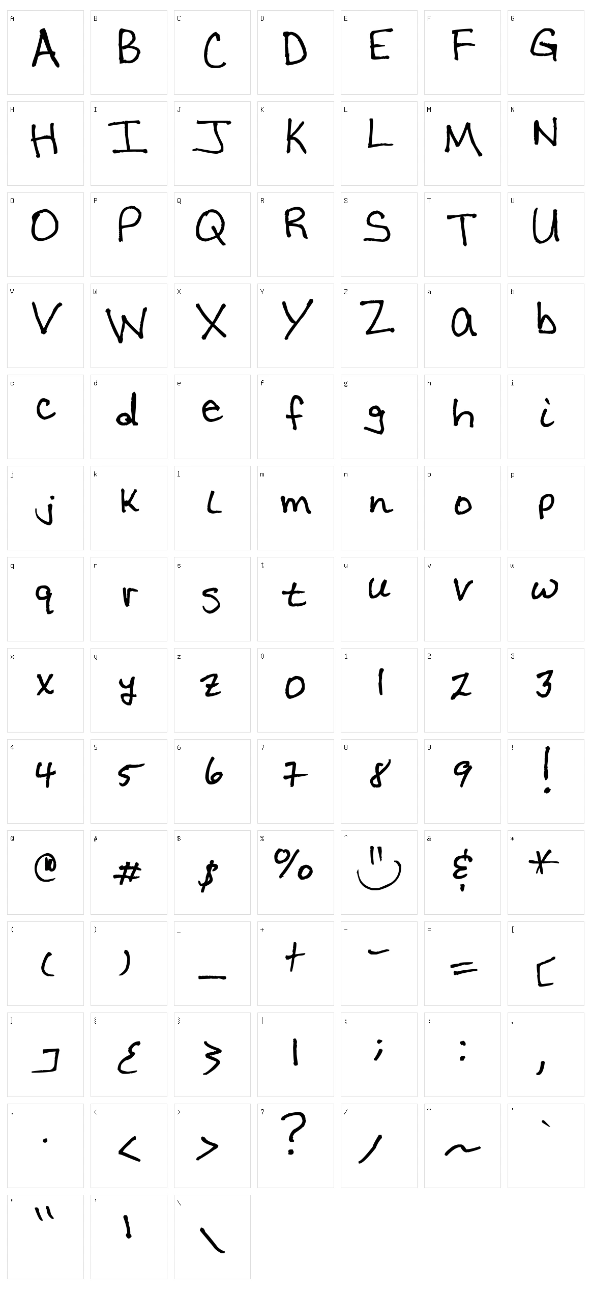 Zay Character Set