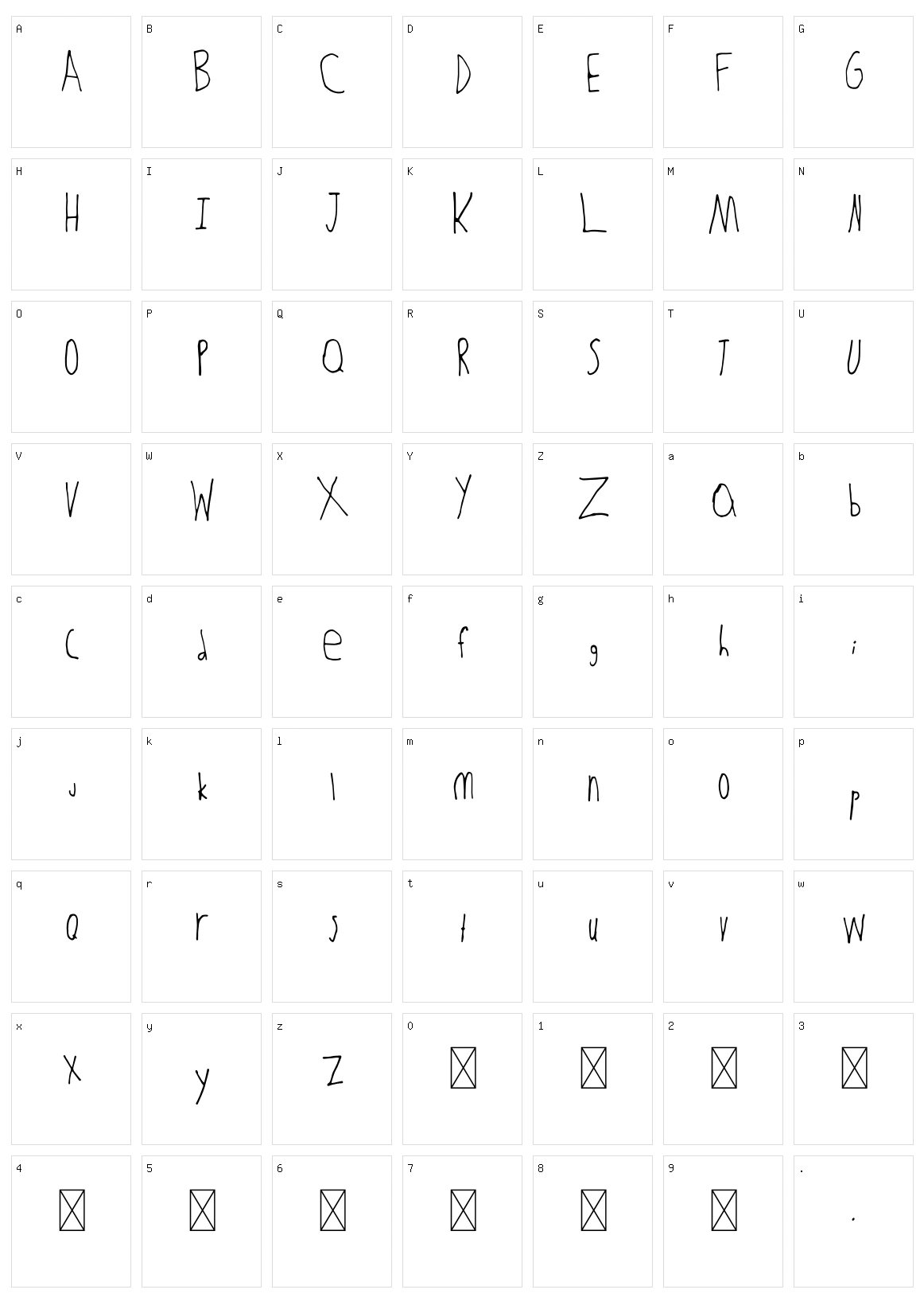 Zayd Character Set