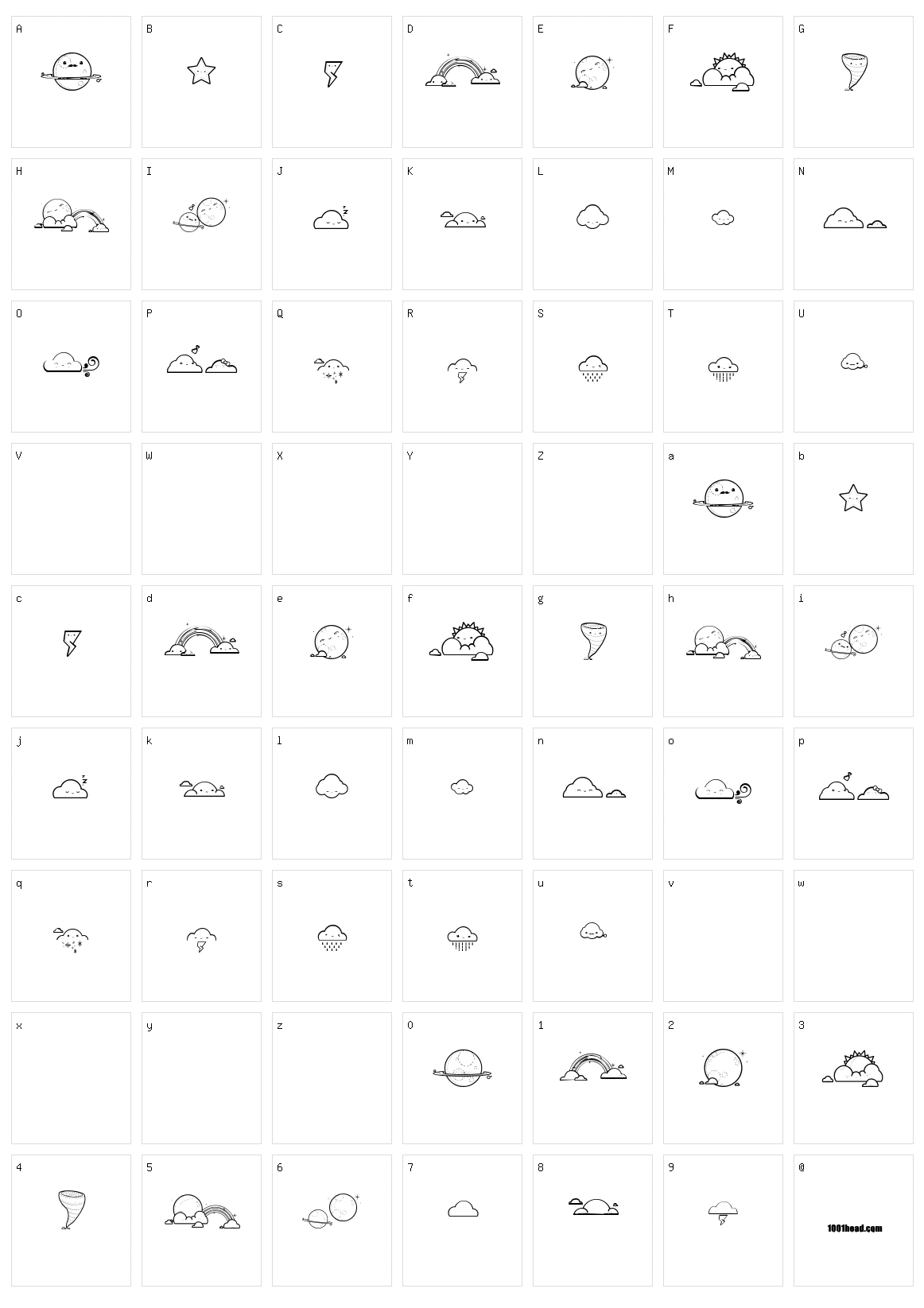 Toy Cloud Character Set