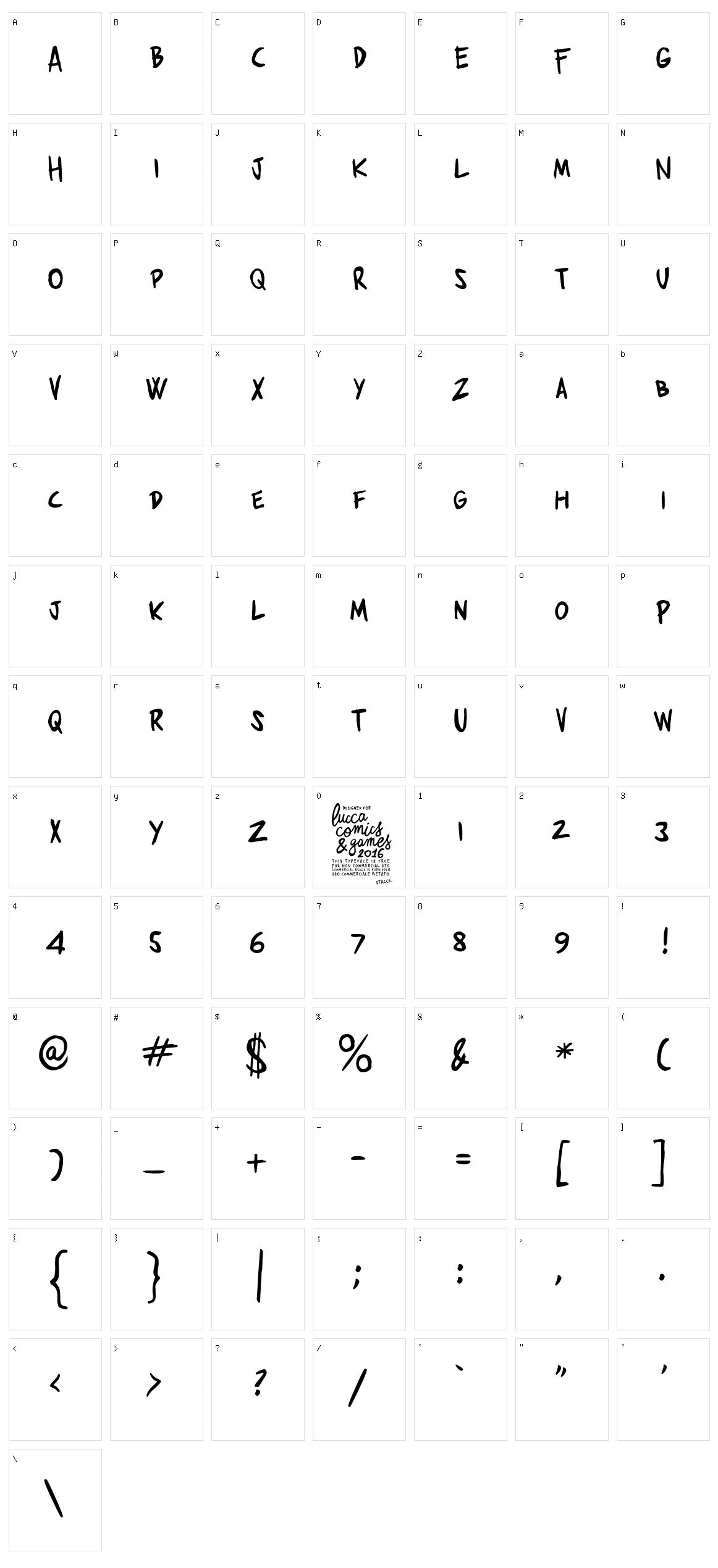 Zerocalcare Character Set