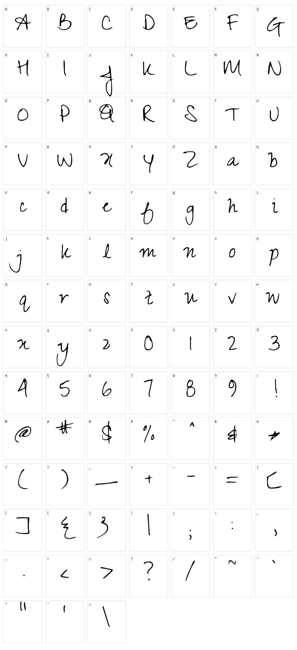 Zeyada Character Set