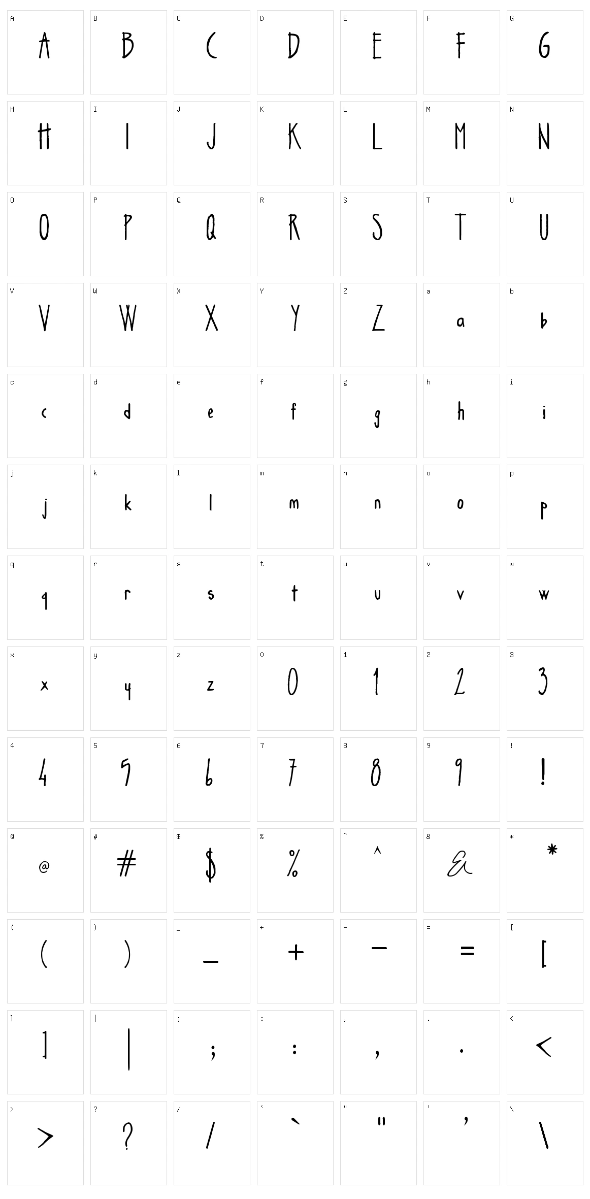Zsar Chankian Character Set