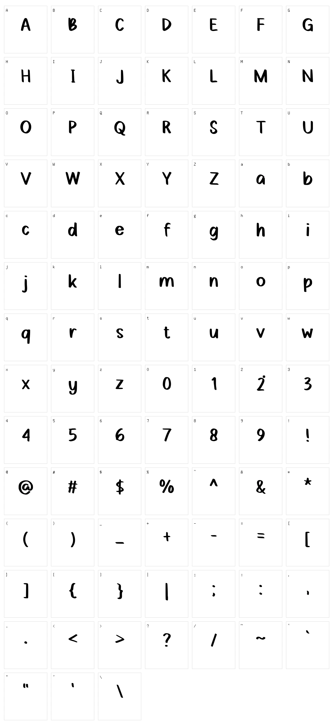 Zulpiya Character Set