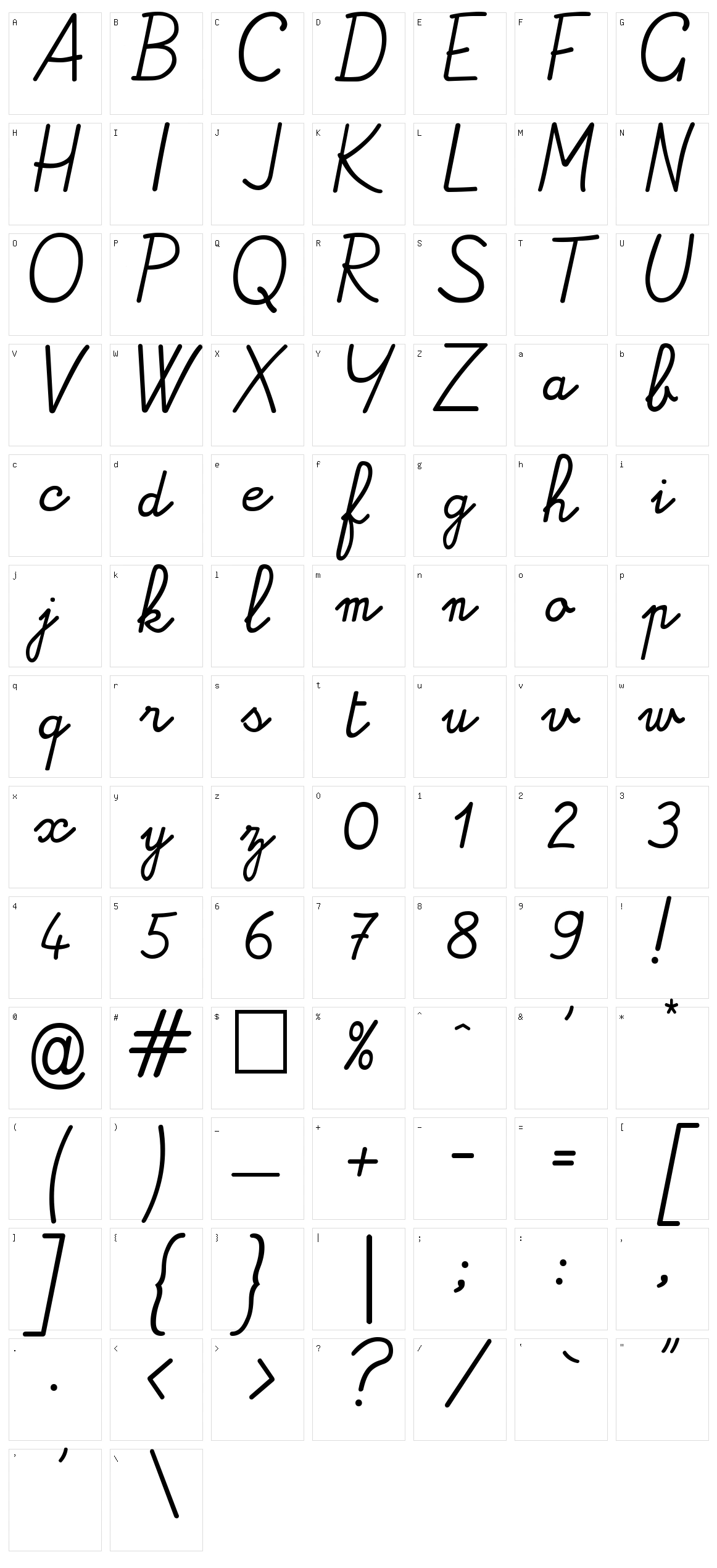 Alamain Character Set