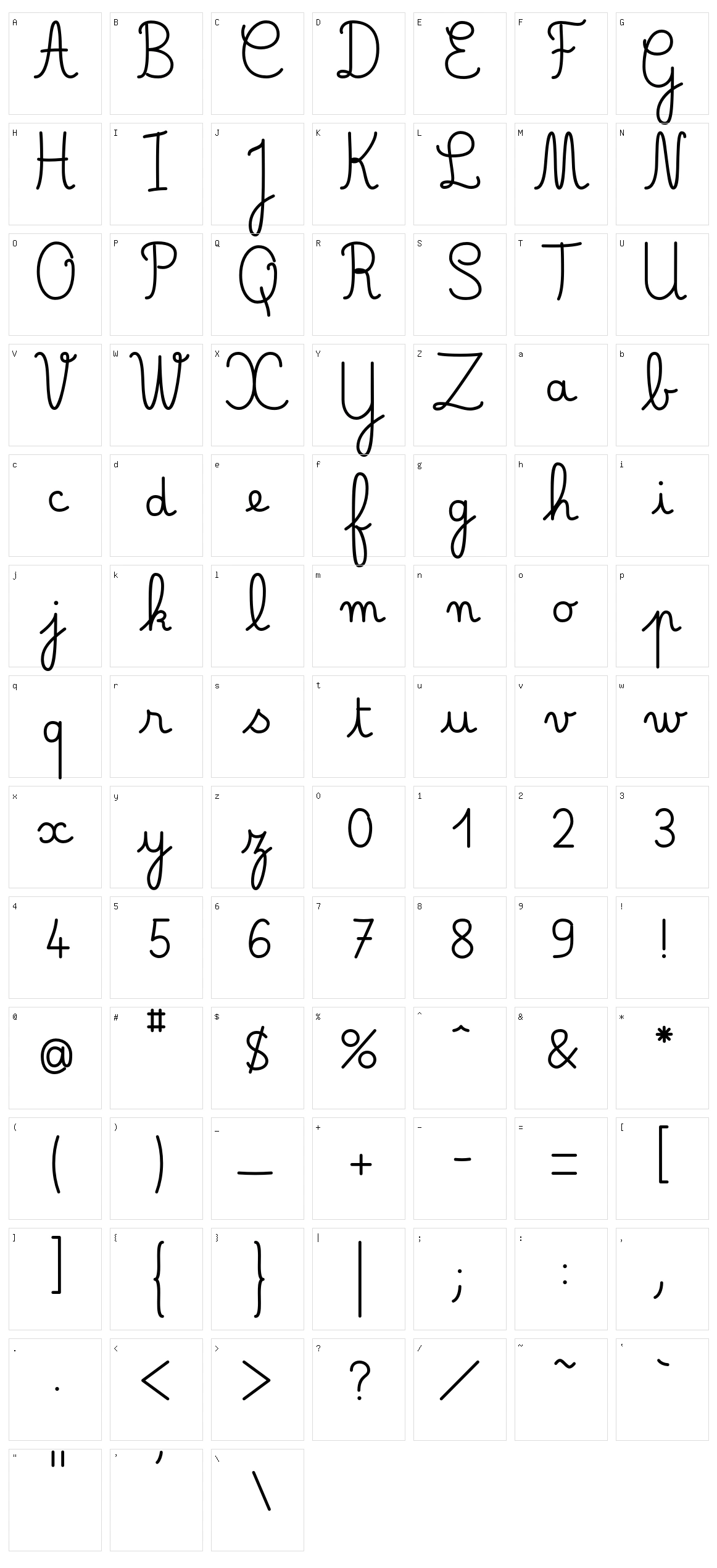 Belle Allure Character Set