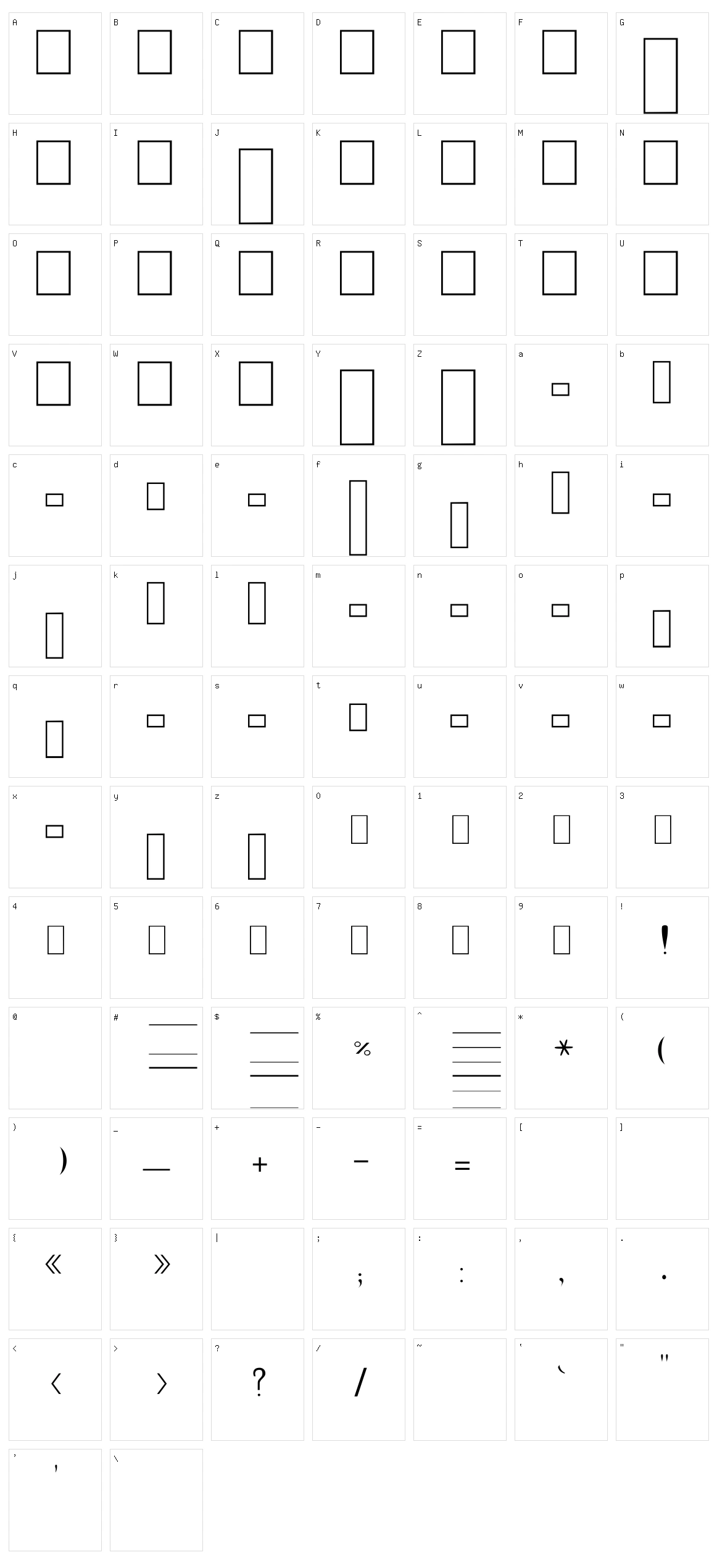 BV Rondes Character Set