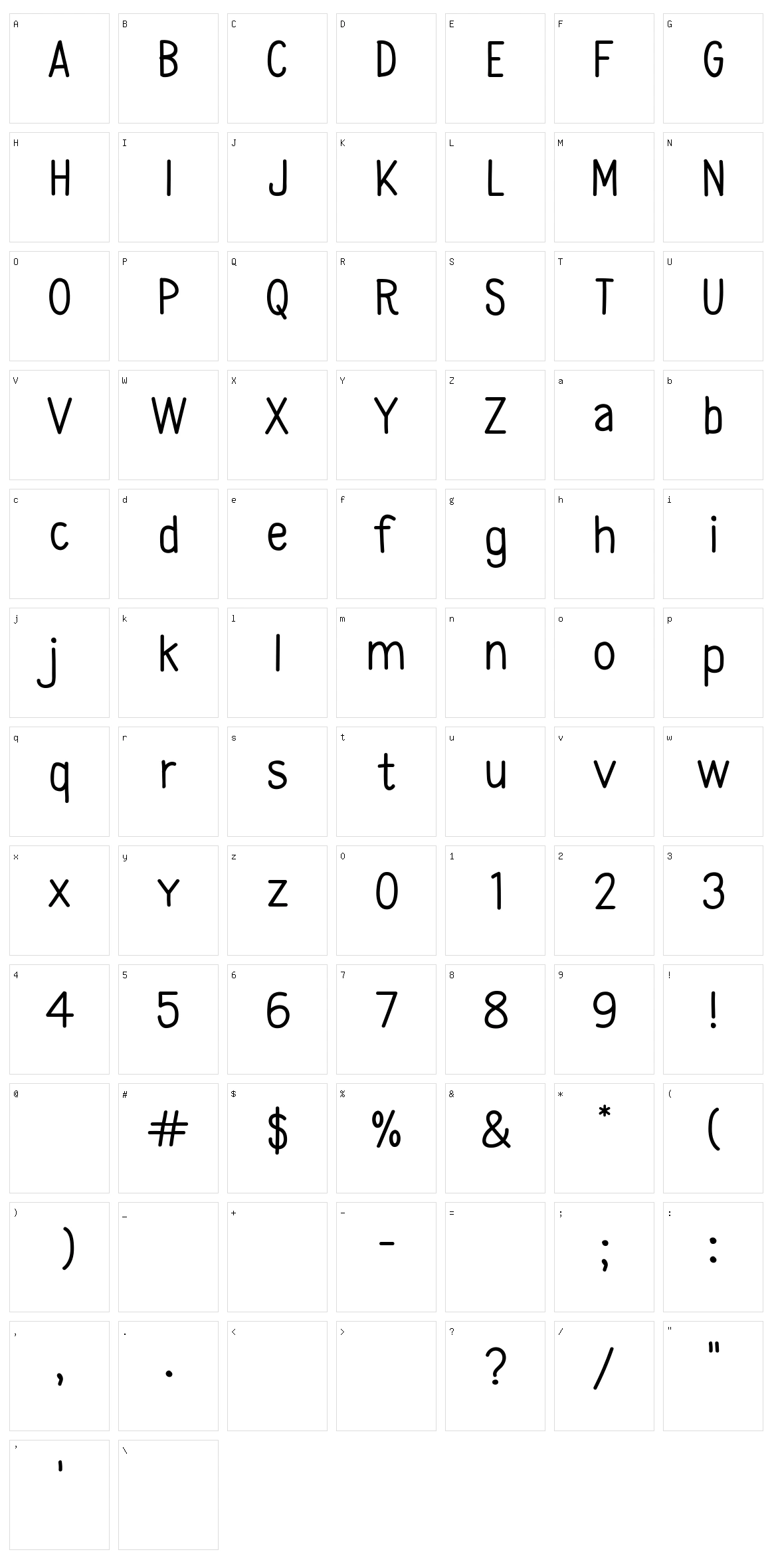 CF Second Son School Character Set