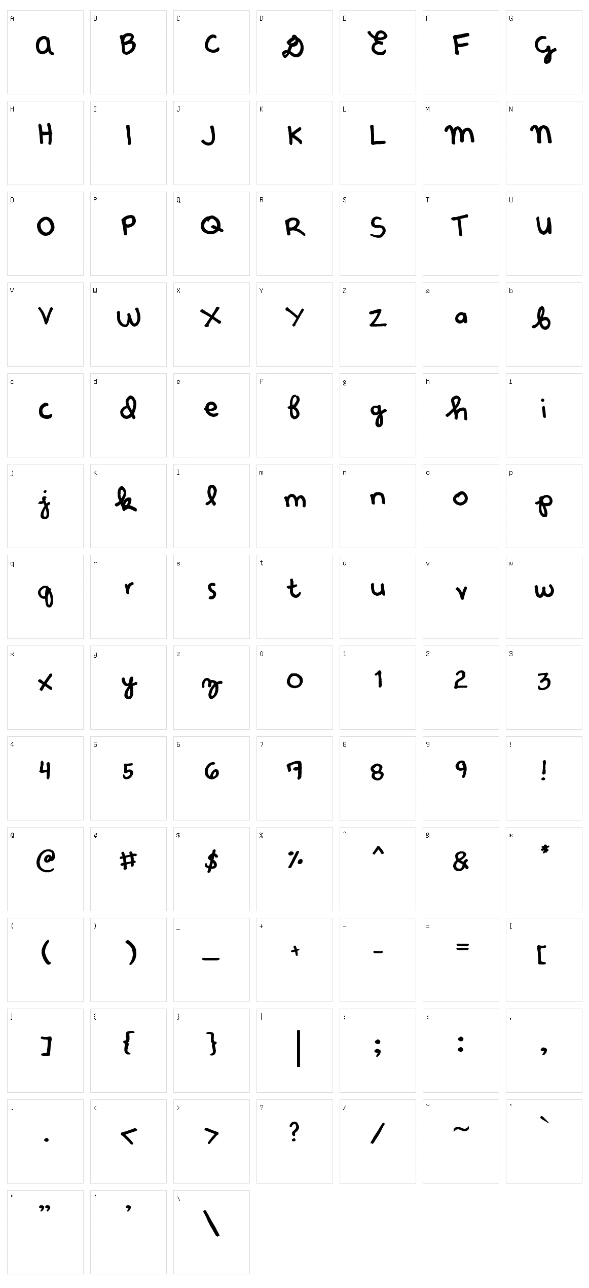 Denne Etude Character Set
