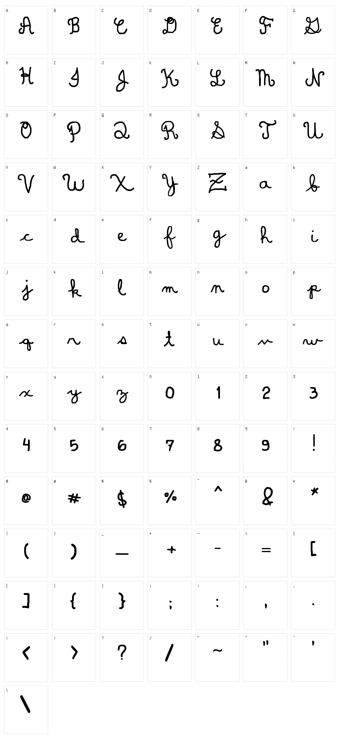 Dominique Character Set
