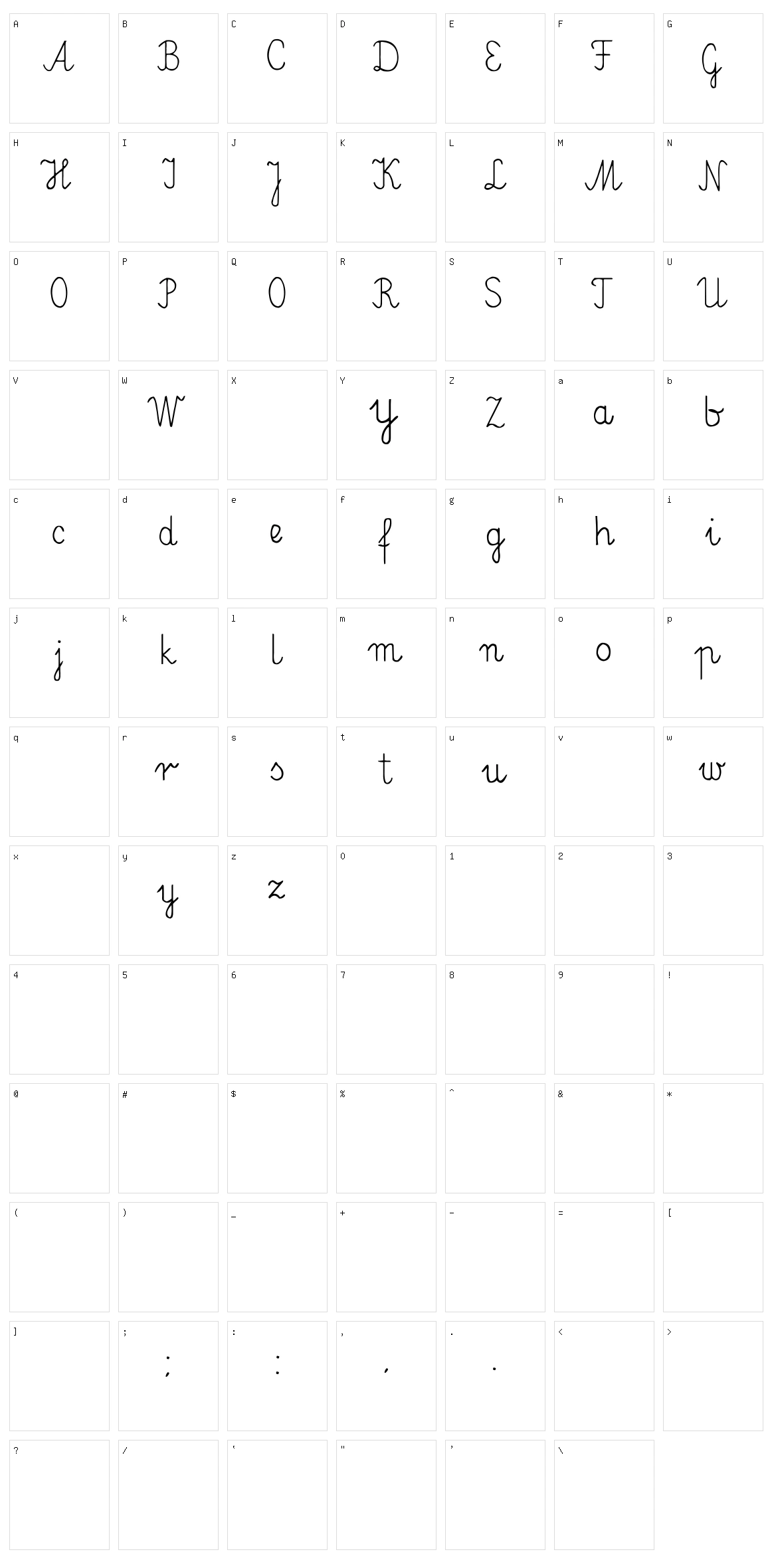 Elementarz Character Set